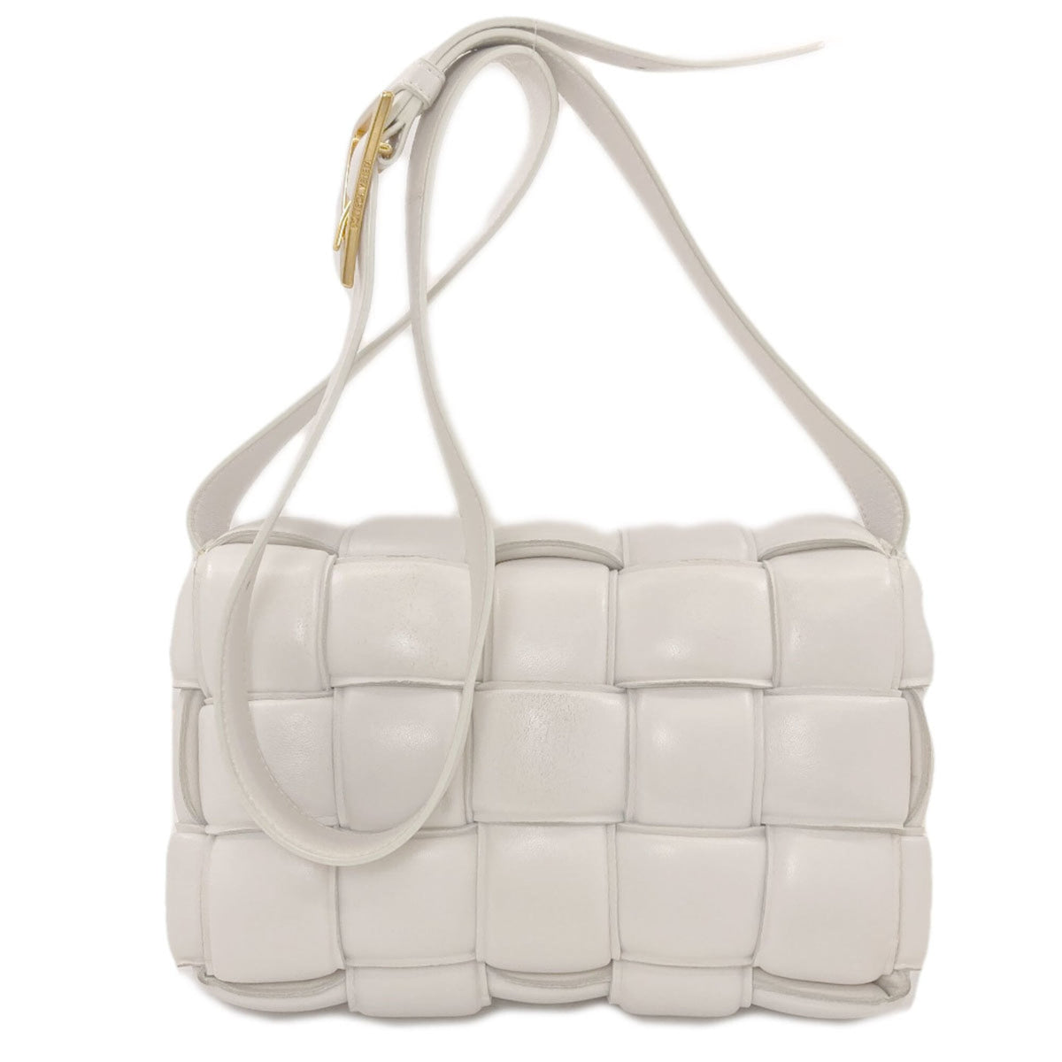 Bottega Veneta White Leather Shoulder Bag (Pre-Owned)