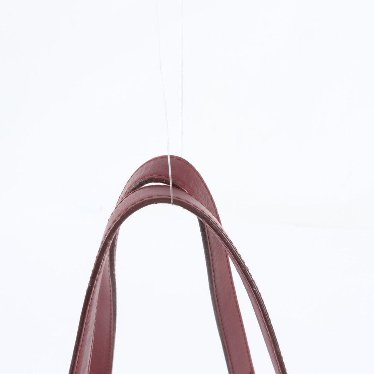 Prada Red Color Wine Leather Handbag Shoulder Bag Tote Bag (Pre-Owned)