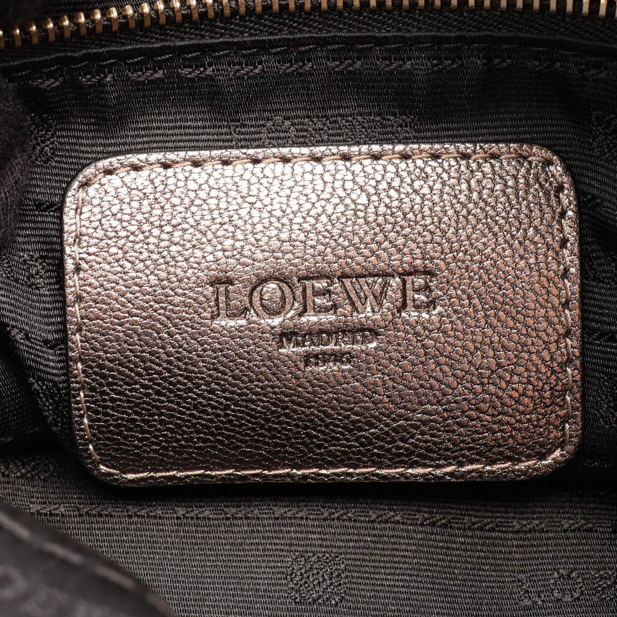 Loewe Gold Metallic Leather Handbag Shoulder Bag (Pre-Owned)