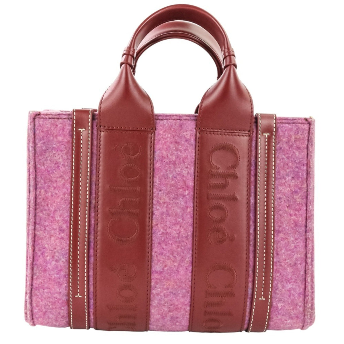Chloé Red Color Felt Shoulder Bag (Pre-Owned)