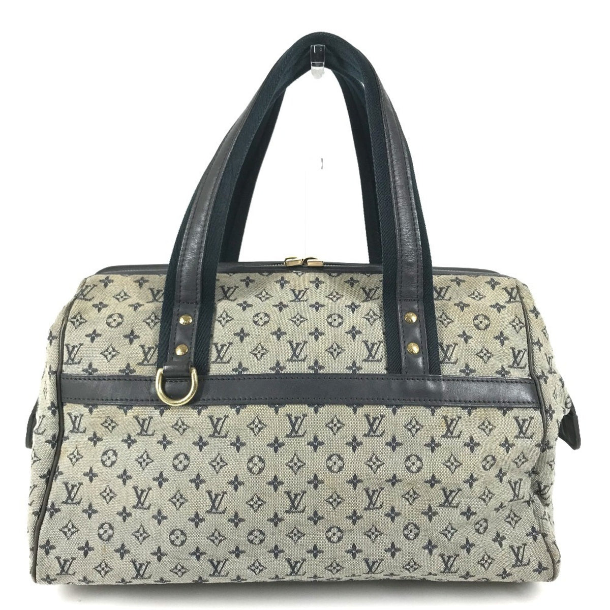 Louis Vuitton Navy Monogram Mini Boston Bag Handbag Shoulder Bag (Pre-Owned)