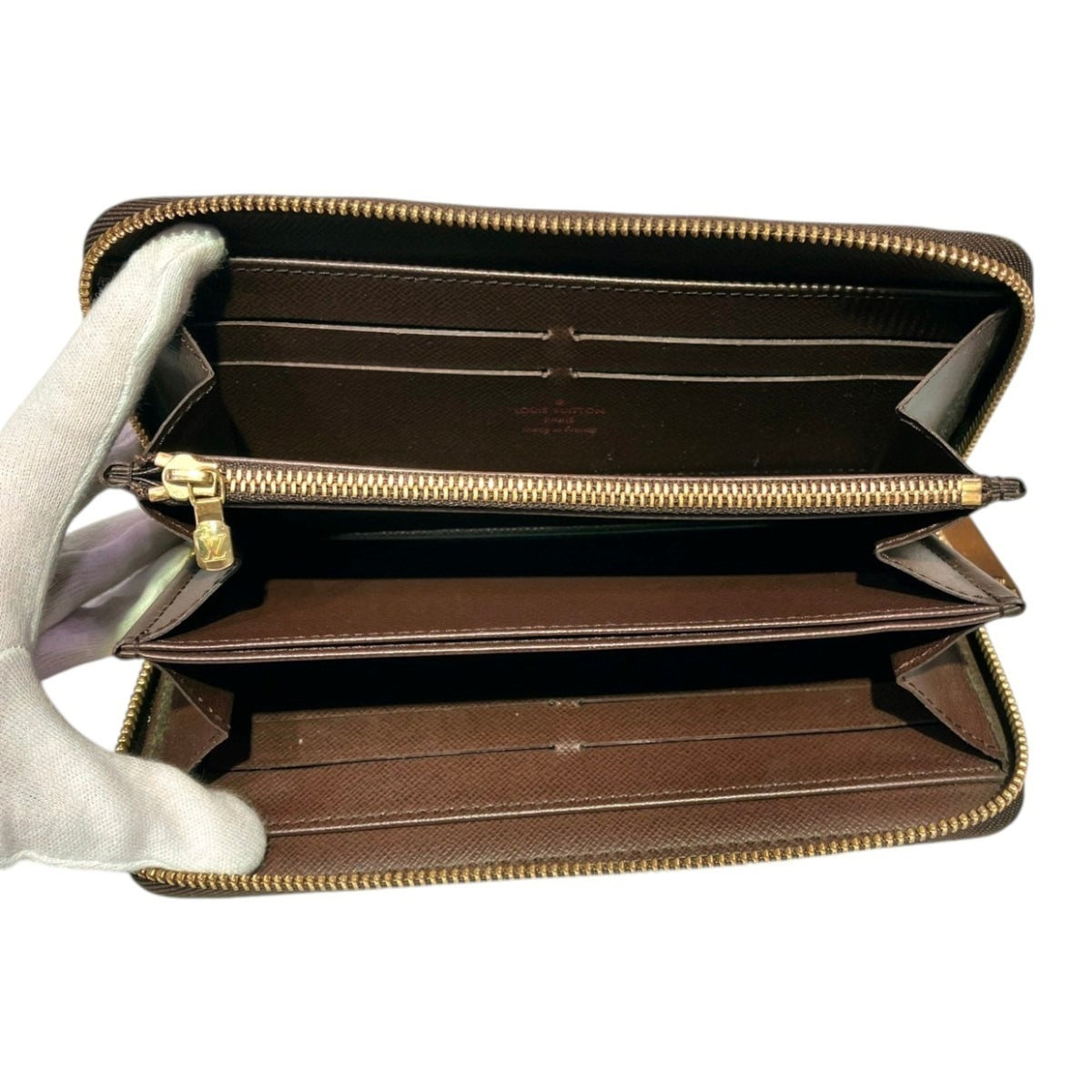 Louis Vuitton Brown Damier Canvas Long Wallet (Bi-Fold) (Pre-Owned)