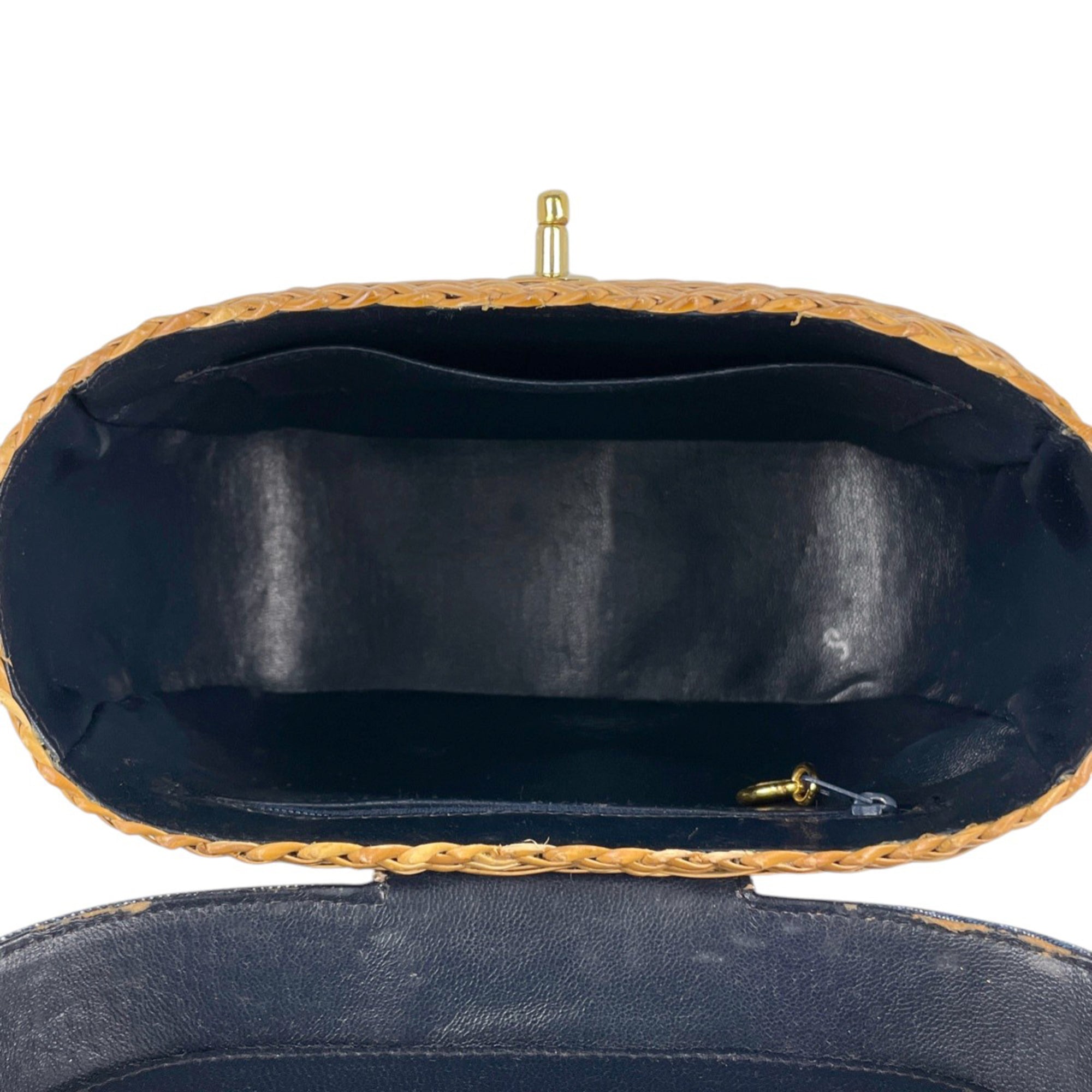 Chanel Blue Brown Denim Wisteria Vine Shoulder Bag (Pre-Owned)