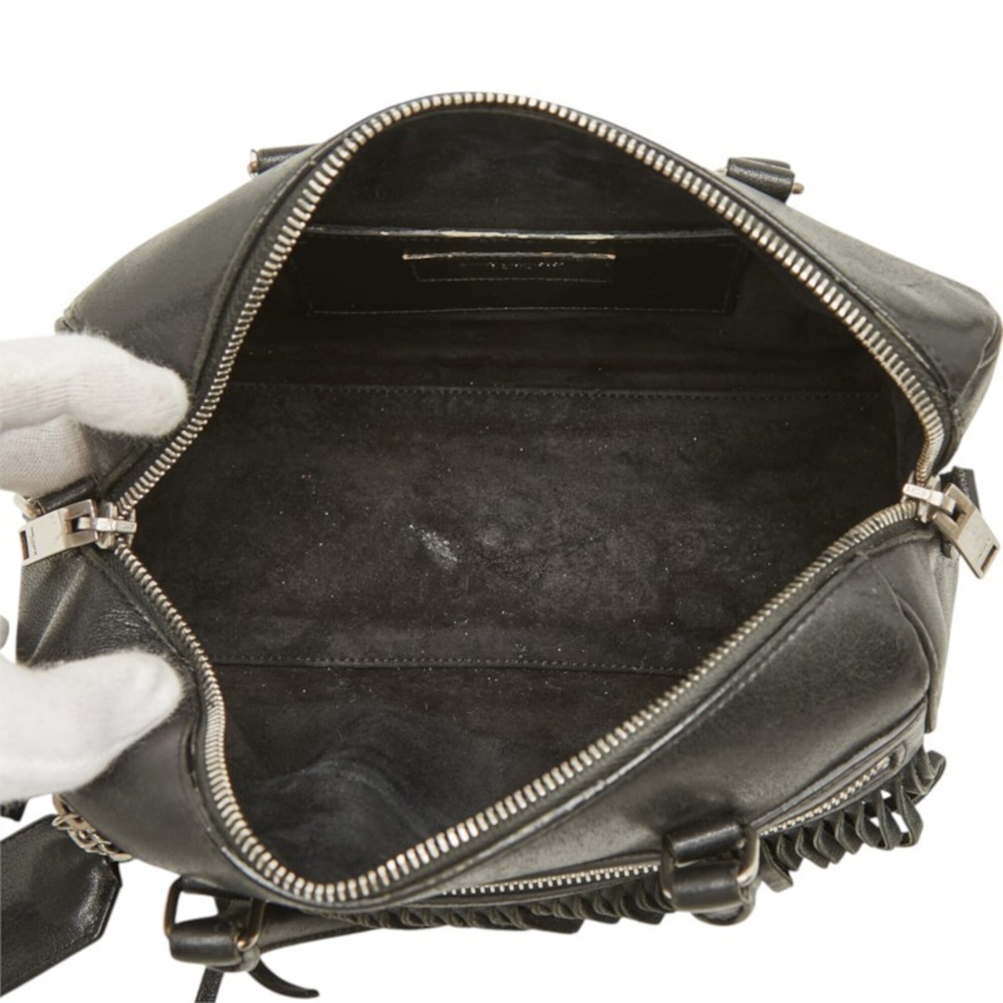 Saint Laurent Black Leather Handbag Shoulder Bag (Pre-Owned)