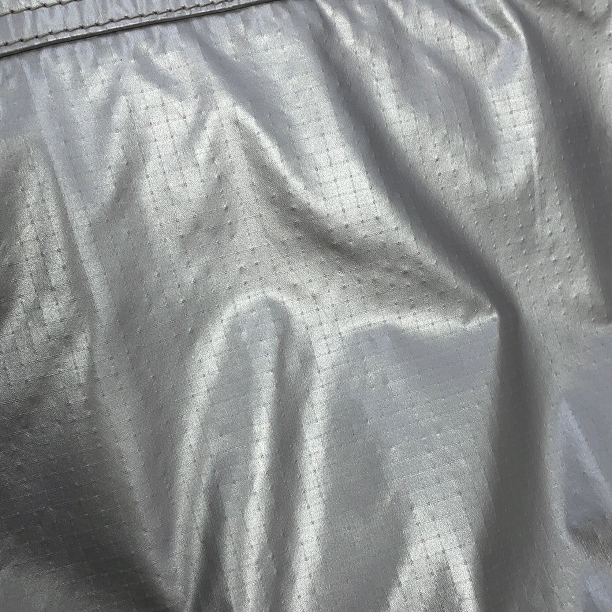 Saint Laurent Black Silver Nylon Canvas Boston Bag (Pre-Owned)