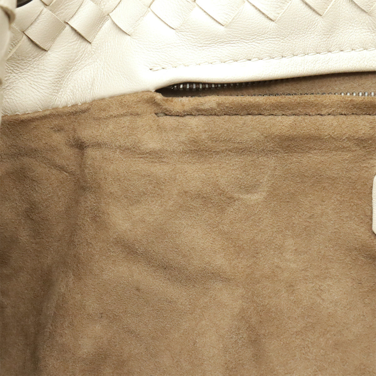 Bottega Veneta Ivory Intrecciato Shoulder Bag Tote Bag (Pre-Owned)