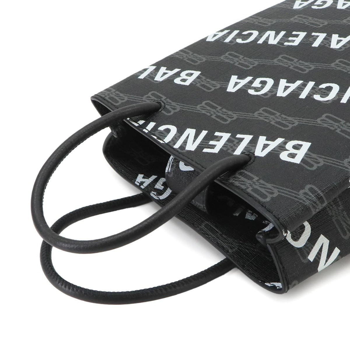 Balenciaga Black White Pvc Leather Handbag Shoulder Bag (Pre-Owned)