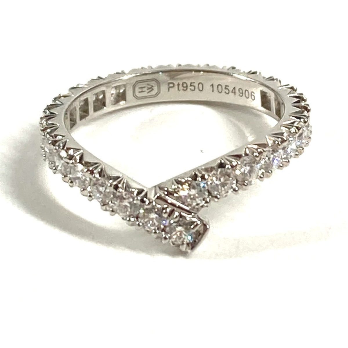 Harry Winston Silver Platinum 950 Band Ring (Pre-Owned)
