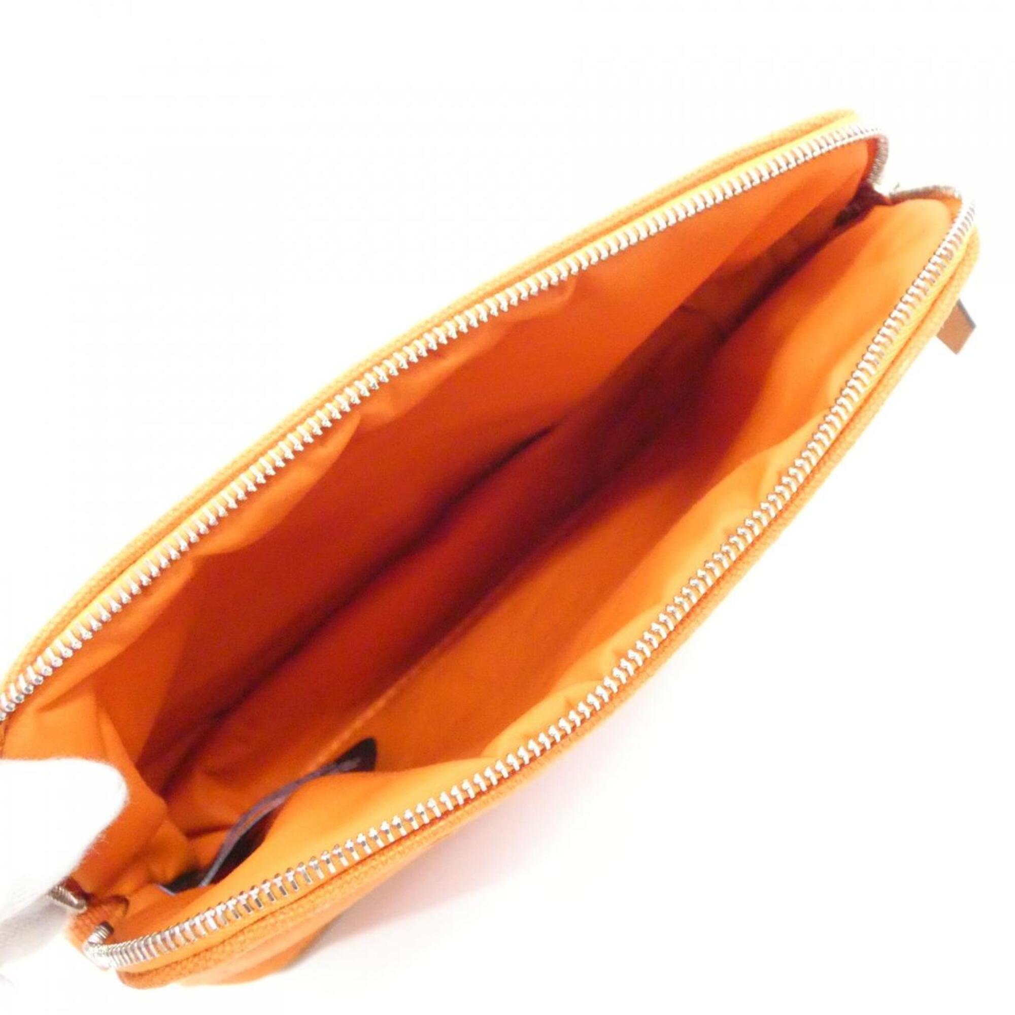 Hermes Orange Canvas Handbag Pouch (Pre-Owned)