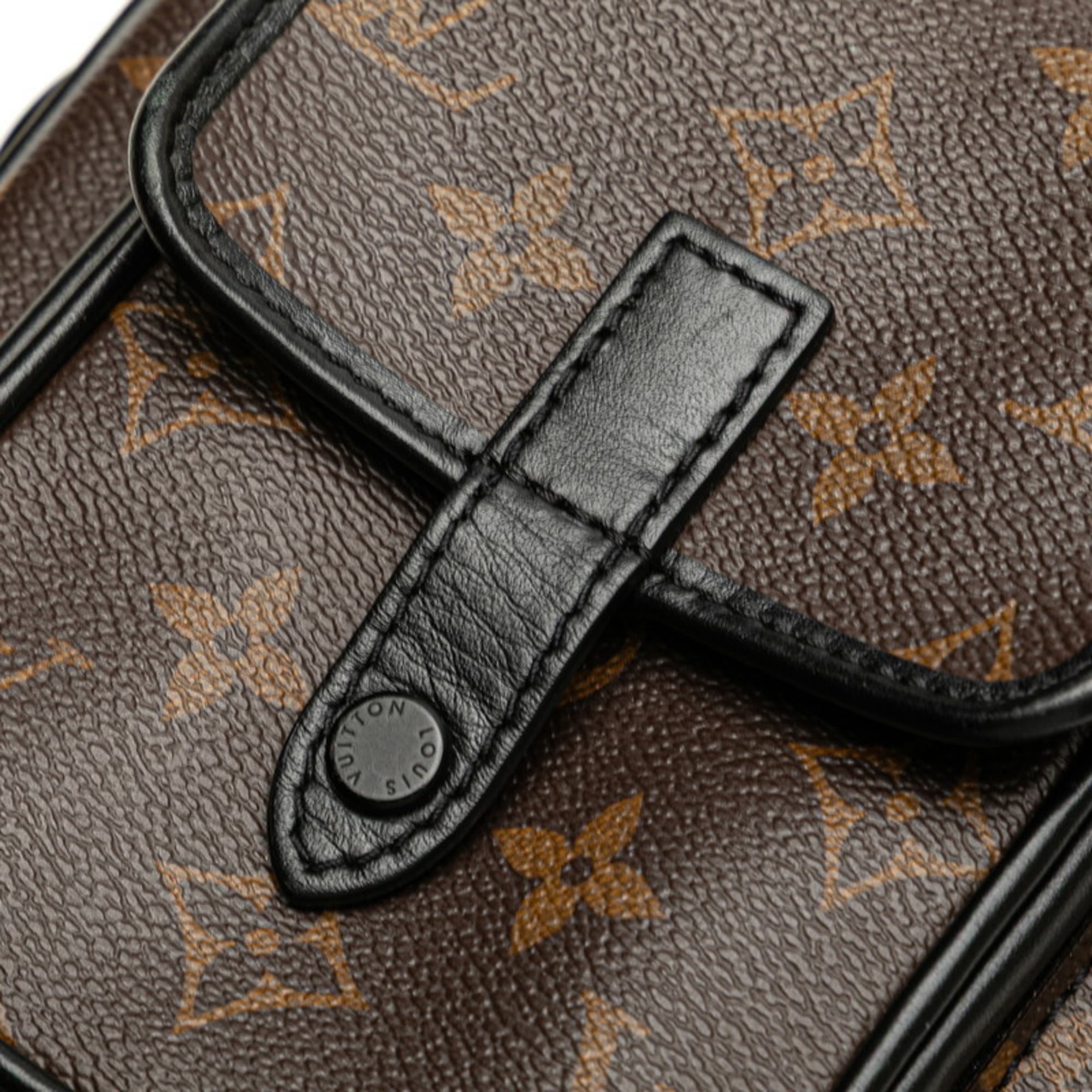 Louis Vuitton Monogram Macassar Black Brown Pvc Leather Shoulder Bag (Pre-Owned)
