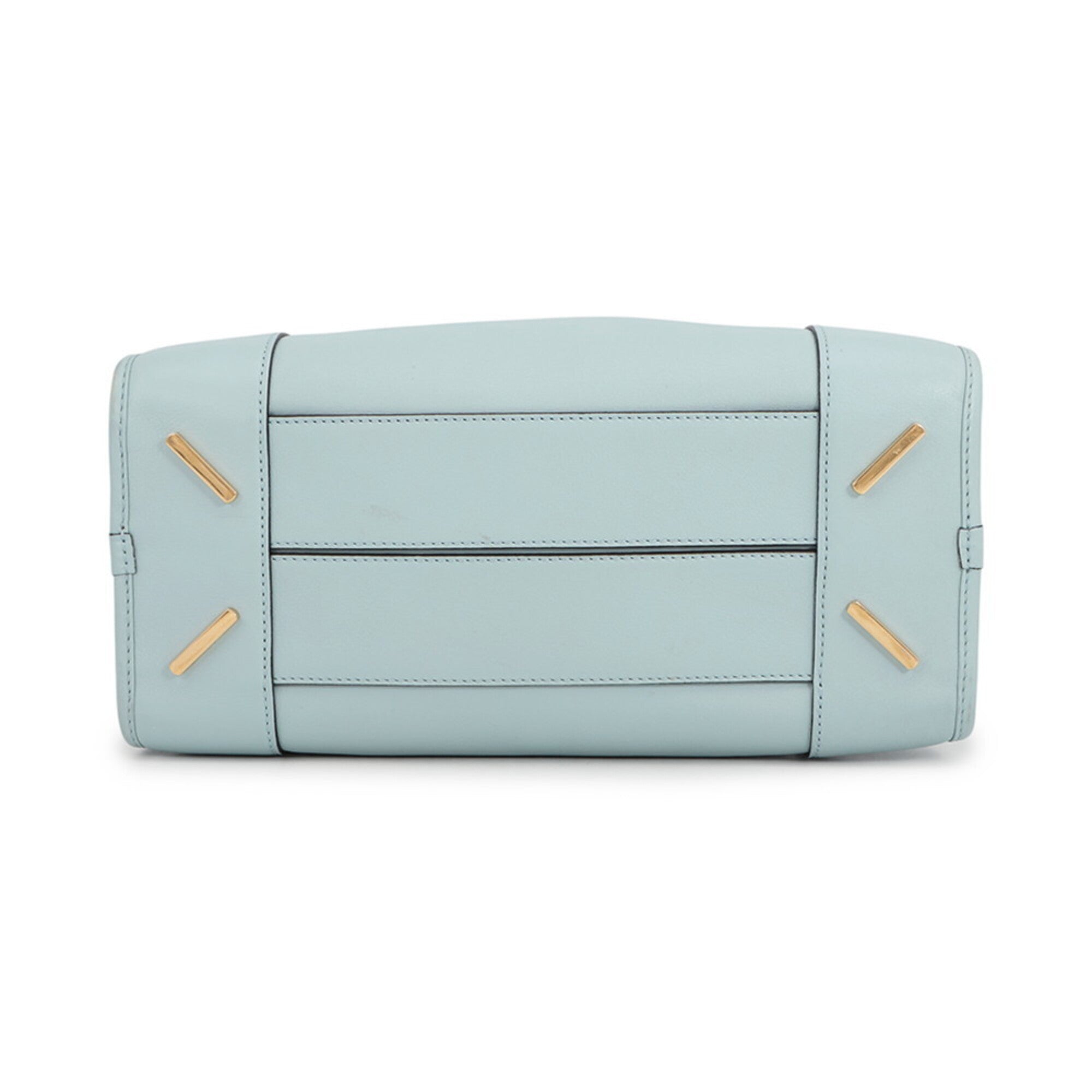 Loewe Amazona Light Blue Leather Handbag Shoulder Bag (Pre-Owned)