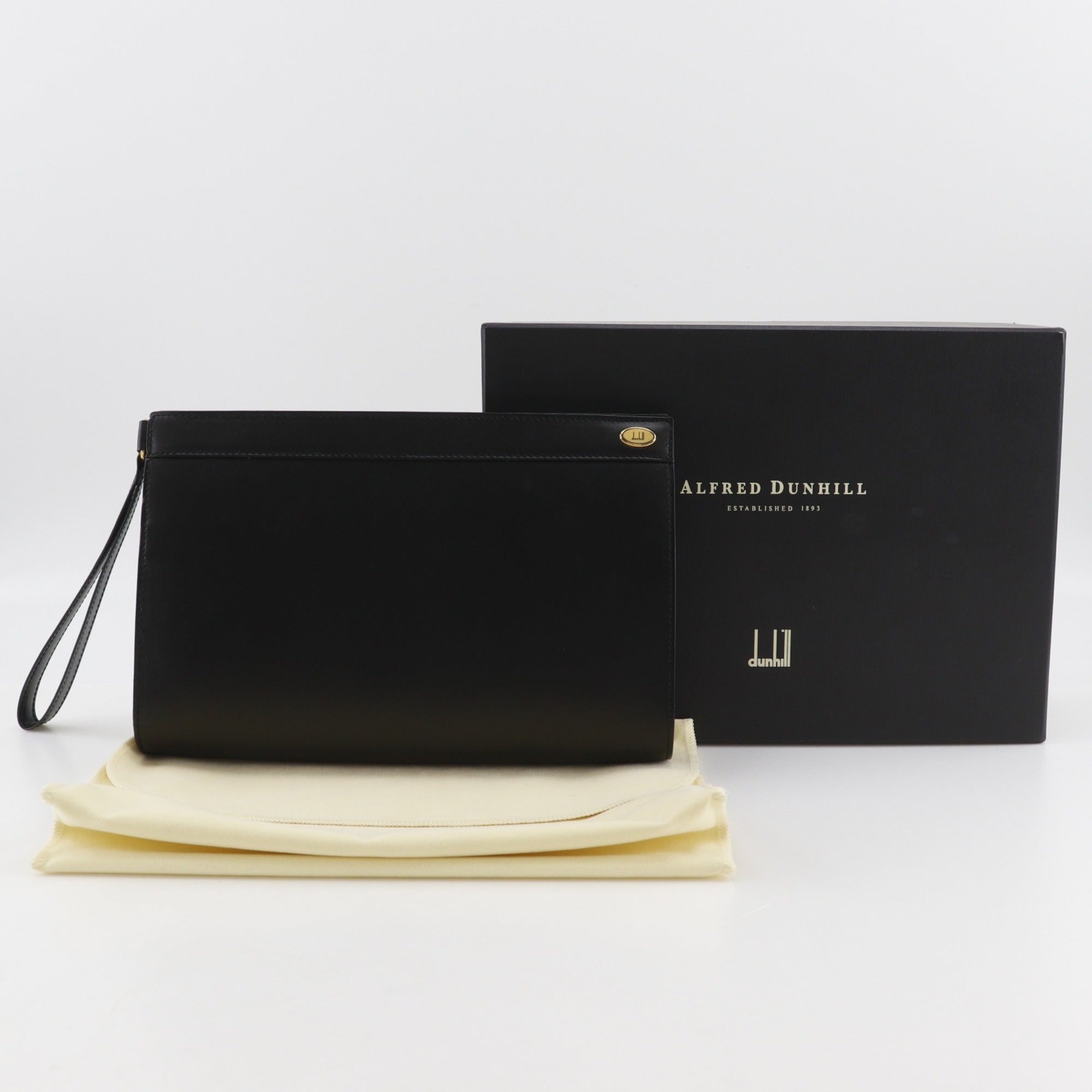 Dunhill Leather Clutch Bag (Pre-Owned)
