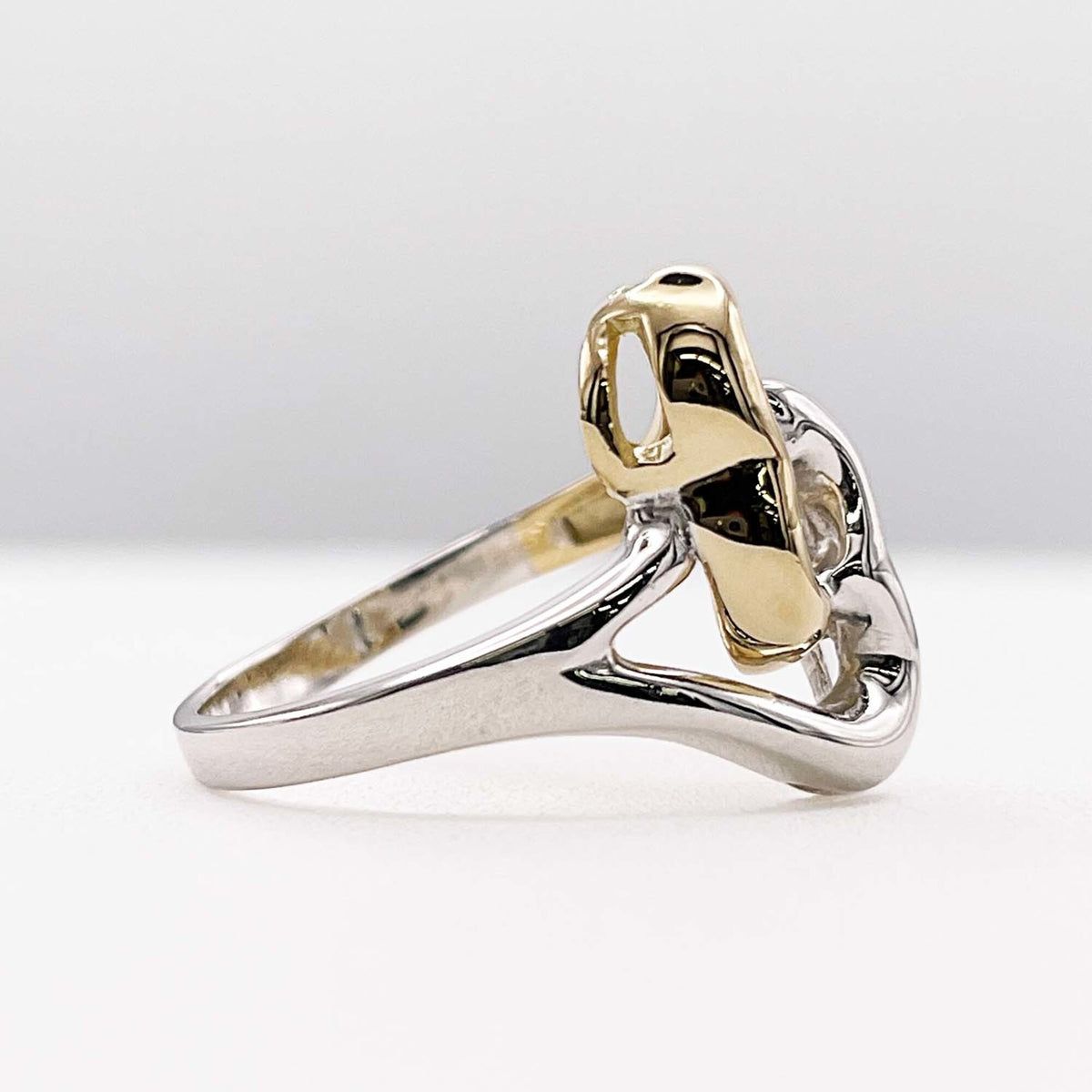 Tiffany Gold Silver Yellow Gold (18K) Silver 925 Band Ring (Pre-Owned)