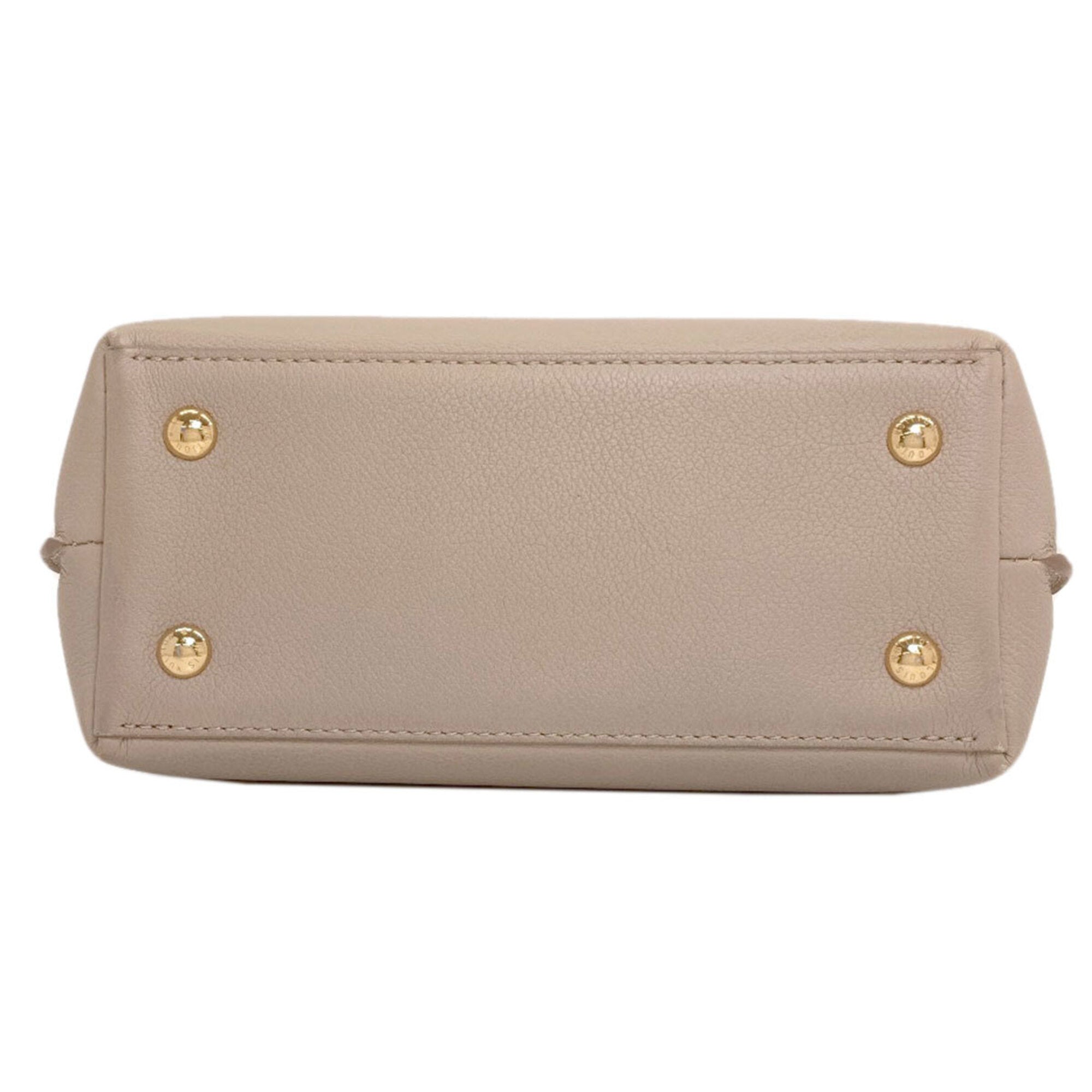Louis Vuitton Grayish Leather Handbag (Pre-Owned)