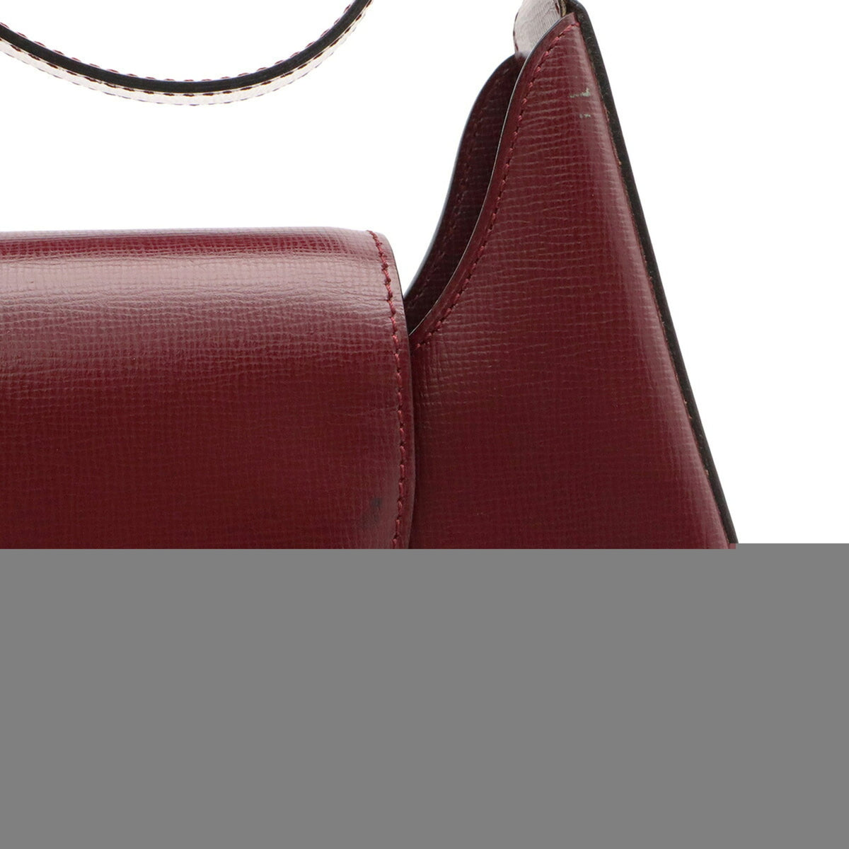 Cartier Bordeaux Red Color Leather Shoulder Bag (Pre-Owned)