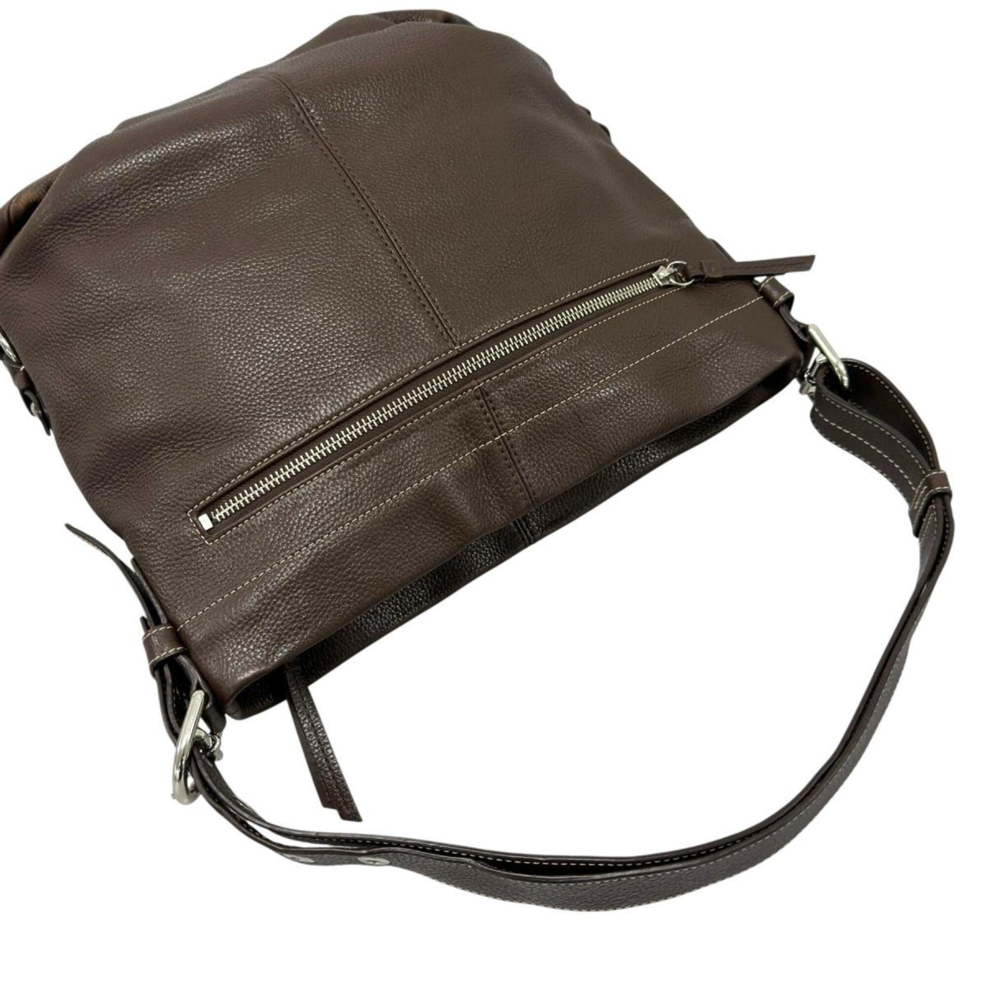 Coach Brown Leather Handbag Shoulder Bag (Pre-Owned)