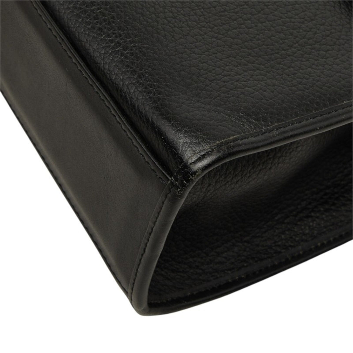 Burberry Black Leather Handbag Shoulder Bag (Pre-Owned)