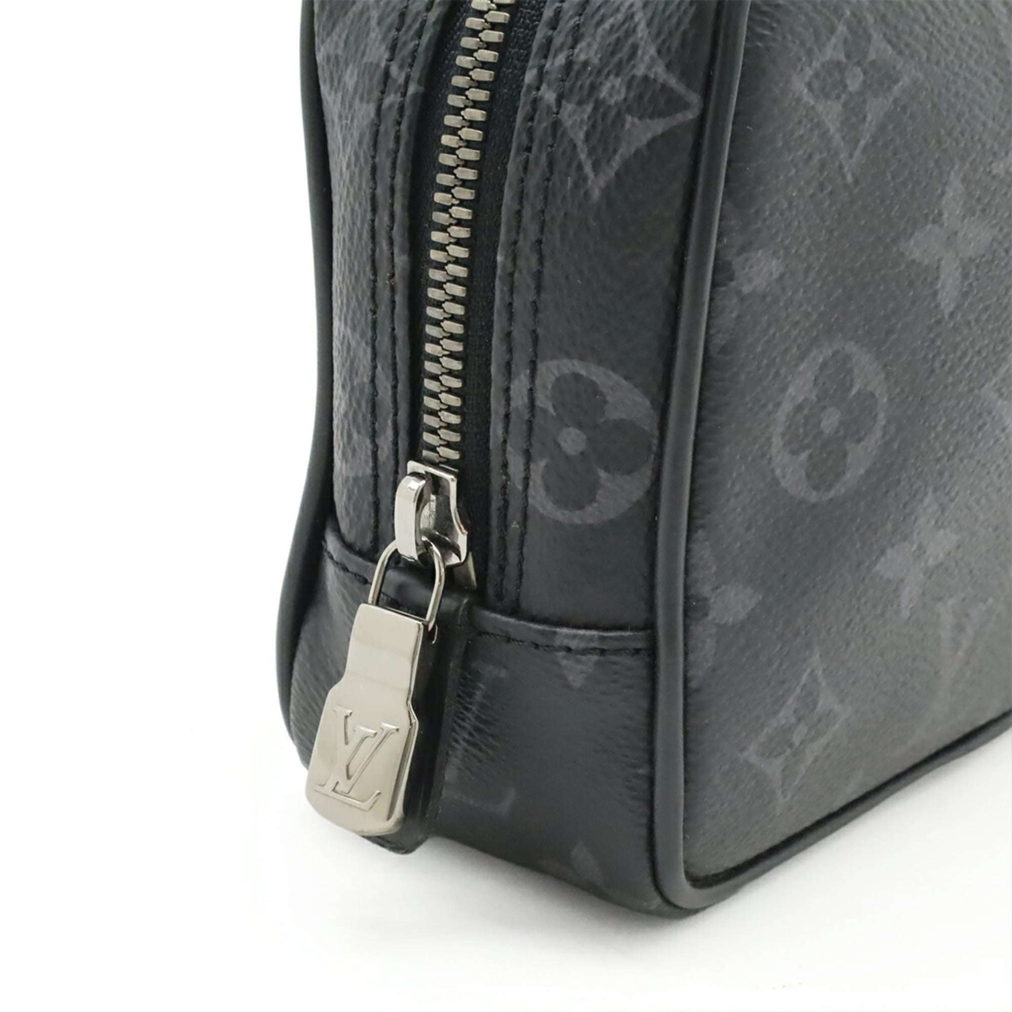 Louis Vuitton Black Gray Monogram Eclipse White Monogram Eclipse Clutch Bag Pouch (Pre-Owned)