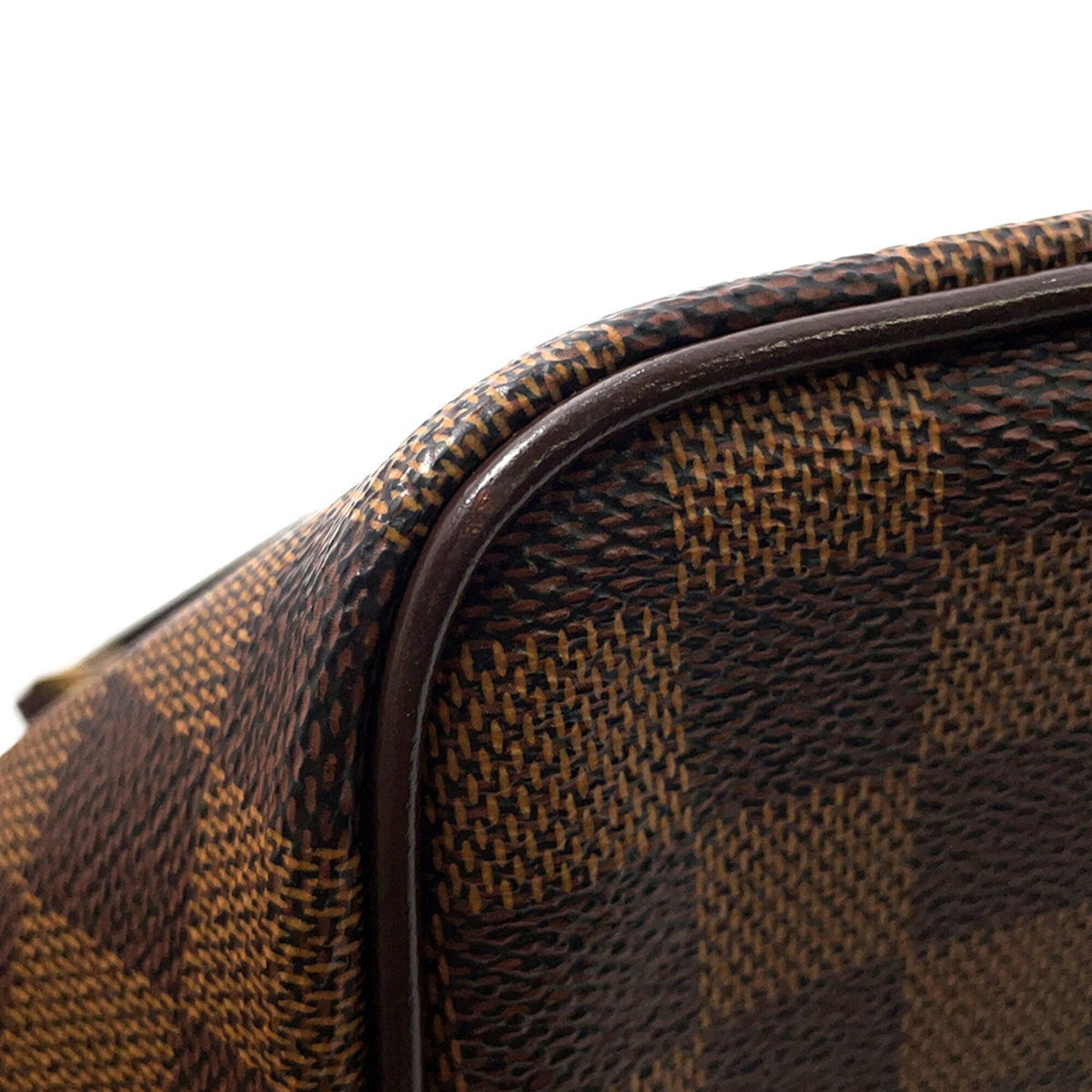 Louis Vuitton Damier Damier Canvas Ebene Red Color Damier Canvas Handbag Shoulder Bag (Pre-Owned)