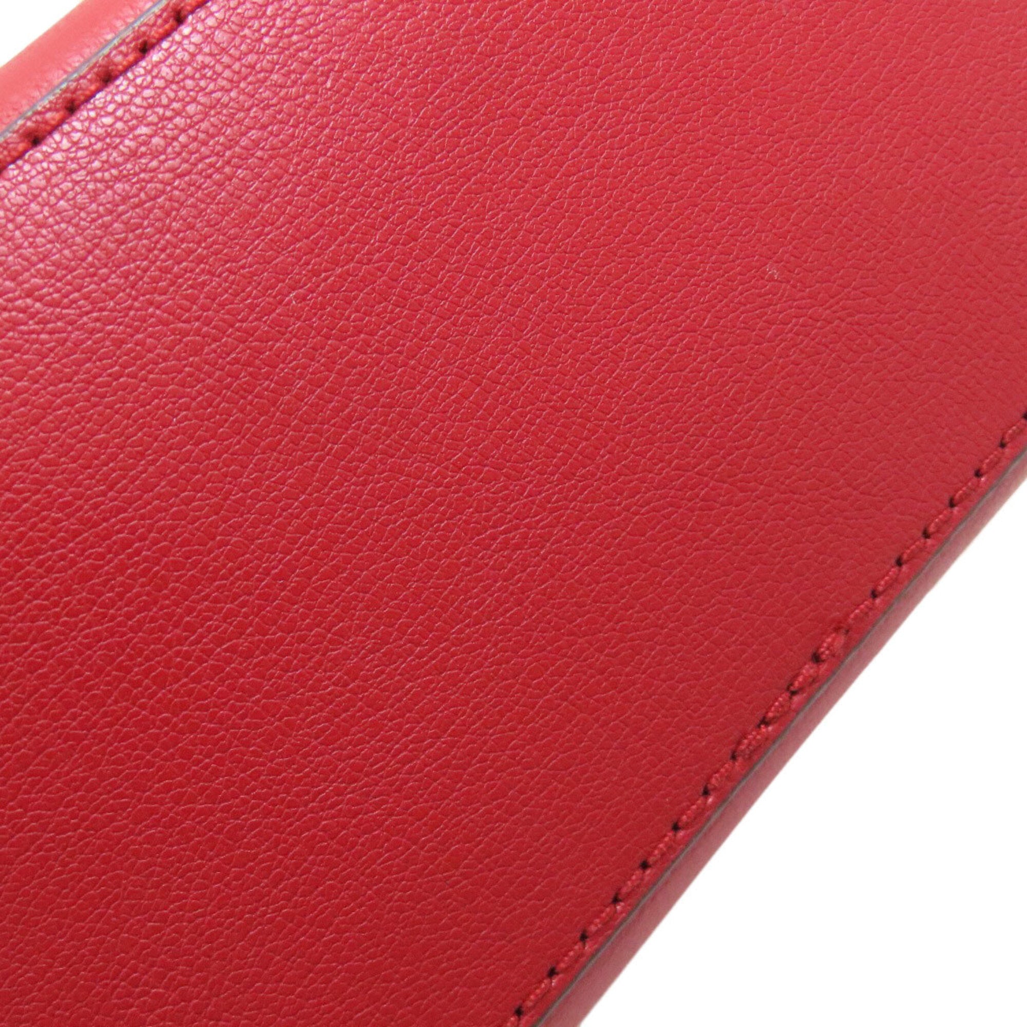 Michael Kors Red Color Leather Handbag (Pre-Owned)