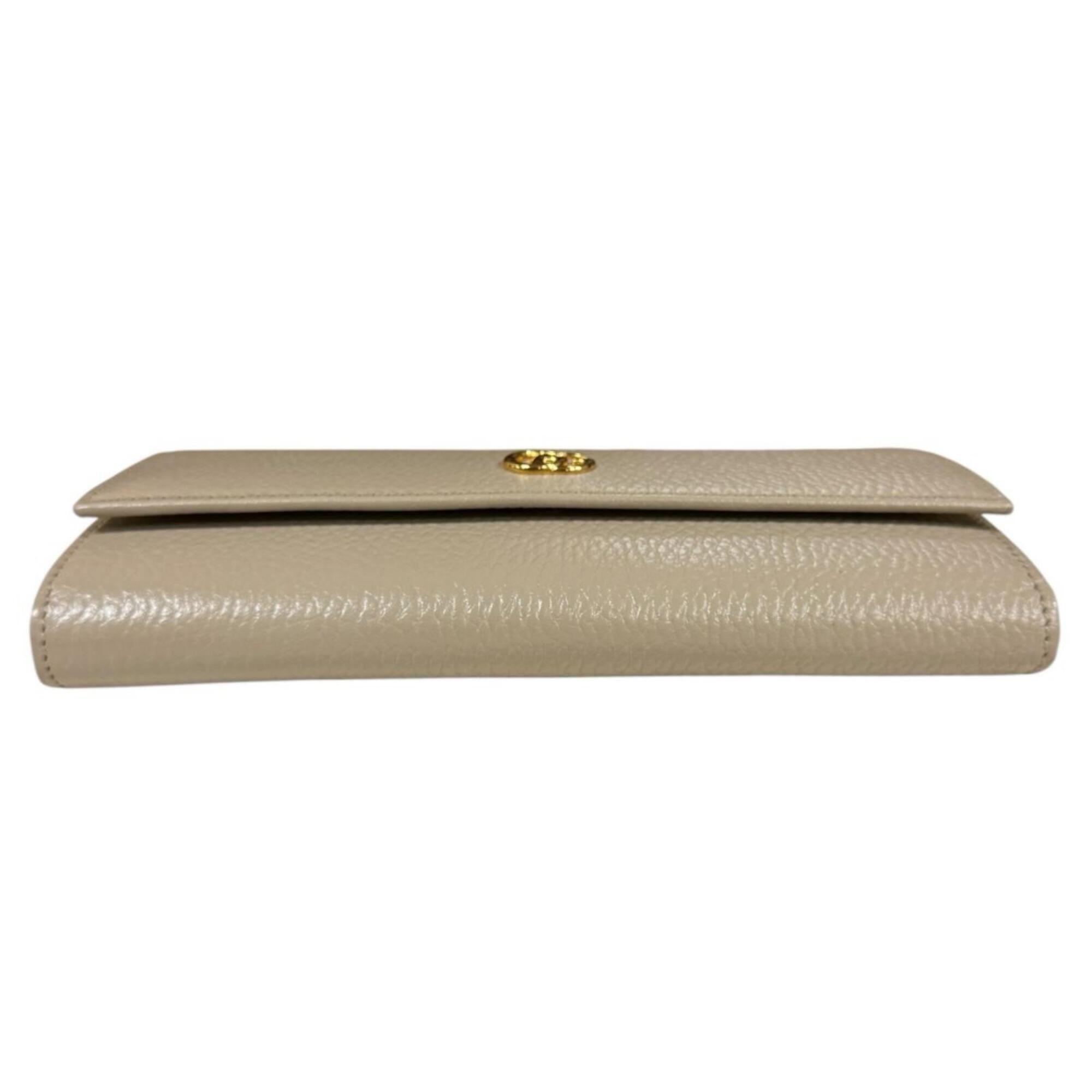 Gucci Beige Purple Yellow Leather Coin Purse/Coin Case (Pre-Owned)