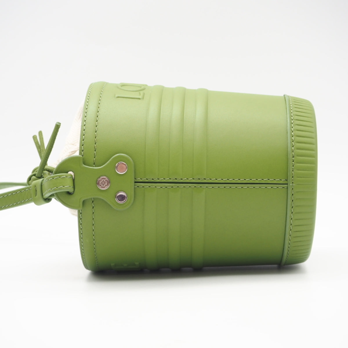 Loewe Green Canvas Leather Shoulder Bag (Pre-Owned)