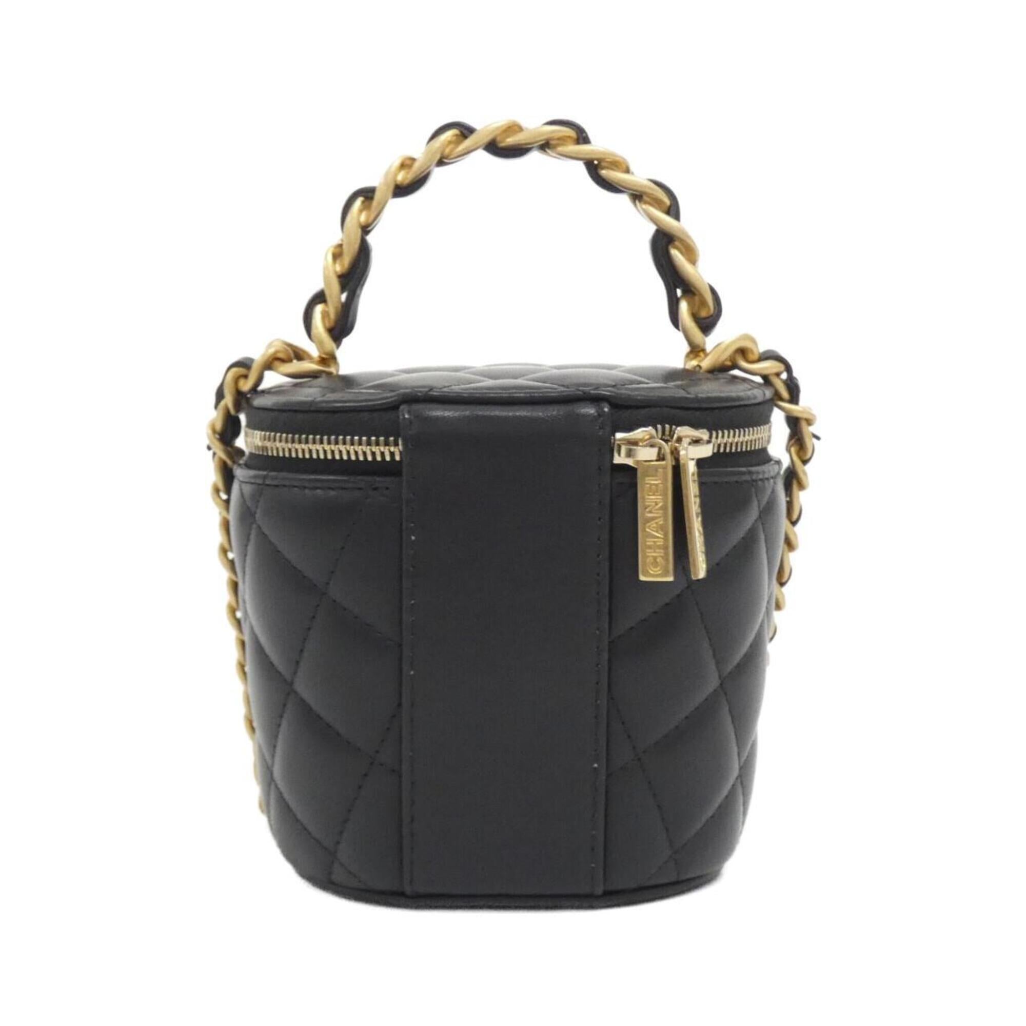 Chanel Black Leather Handbag (Pre-Owned)