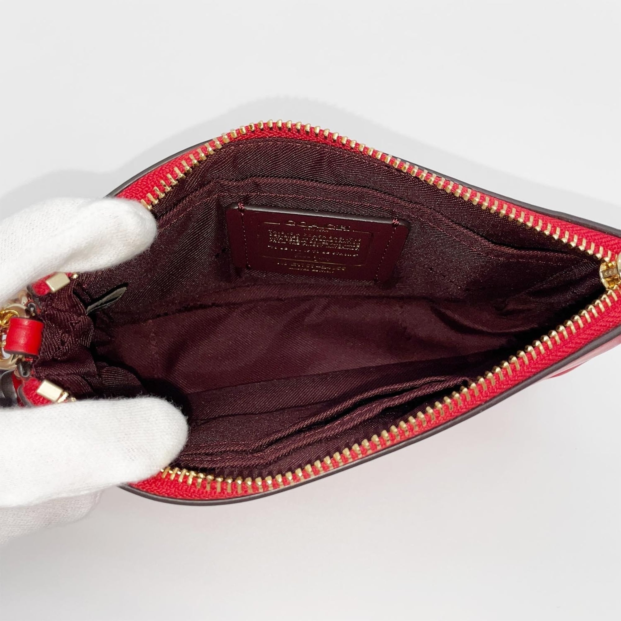 Coach Red Color Leather Handbag (Pre-Owned)