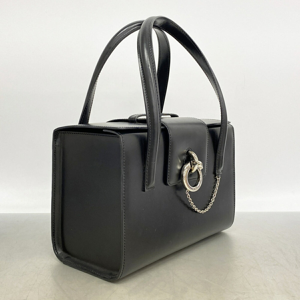 Cartier Black Leather Handbag (Pre-Owned)