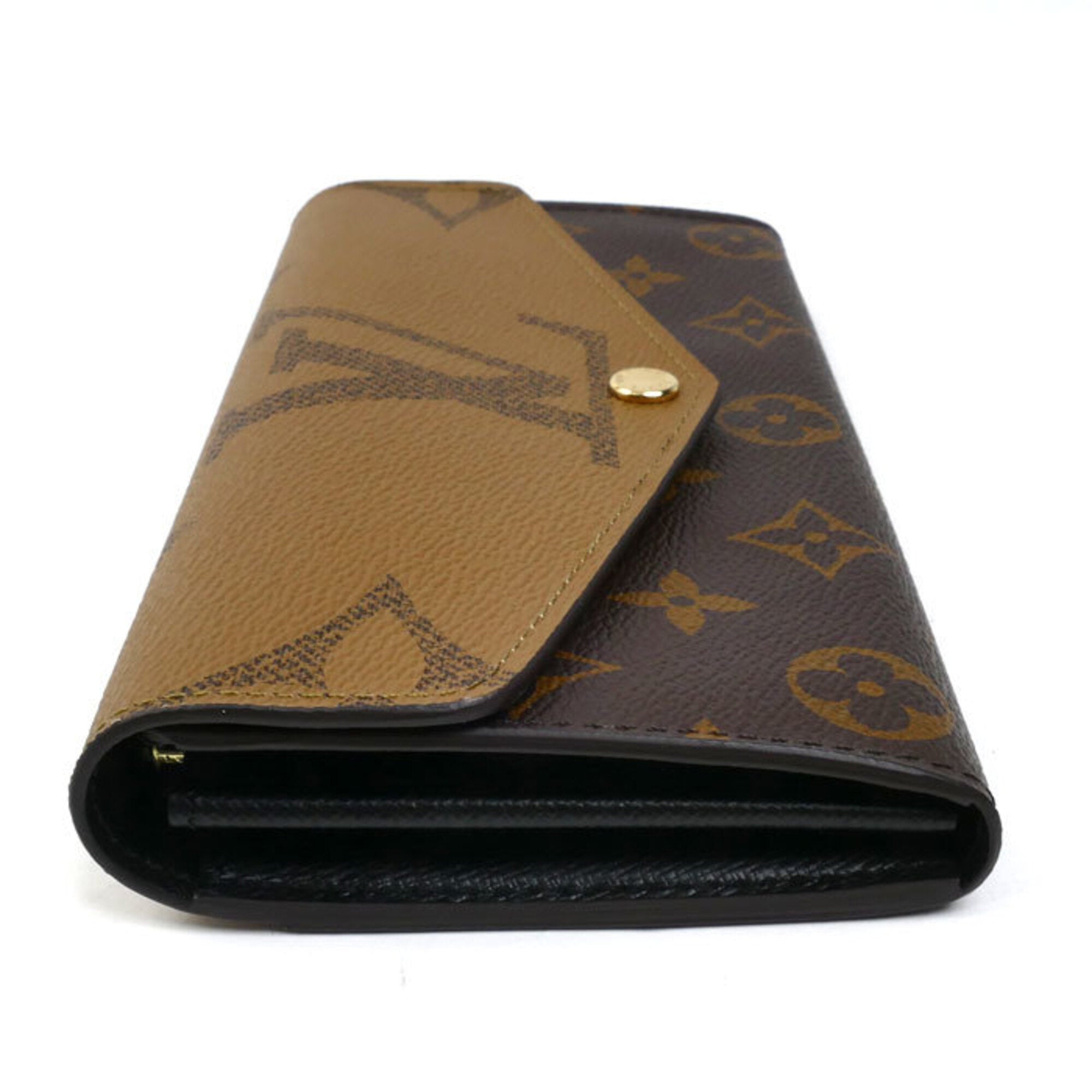 Louis Vuitton Brown Monogram Long Wallet (Bi-Fold) (Pre-Owned)