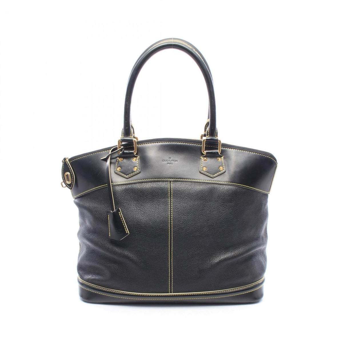Louis Vuitton Black Leather Handbag (Pre-Owned)