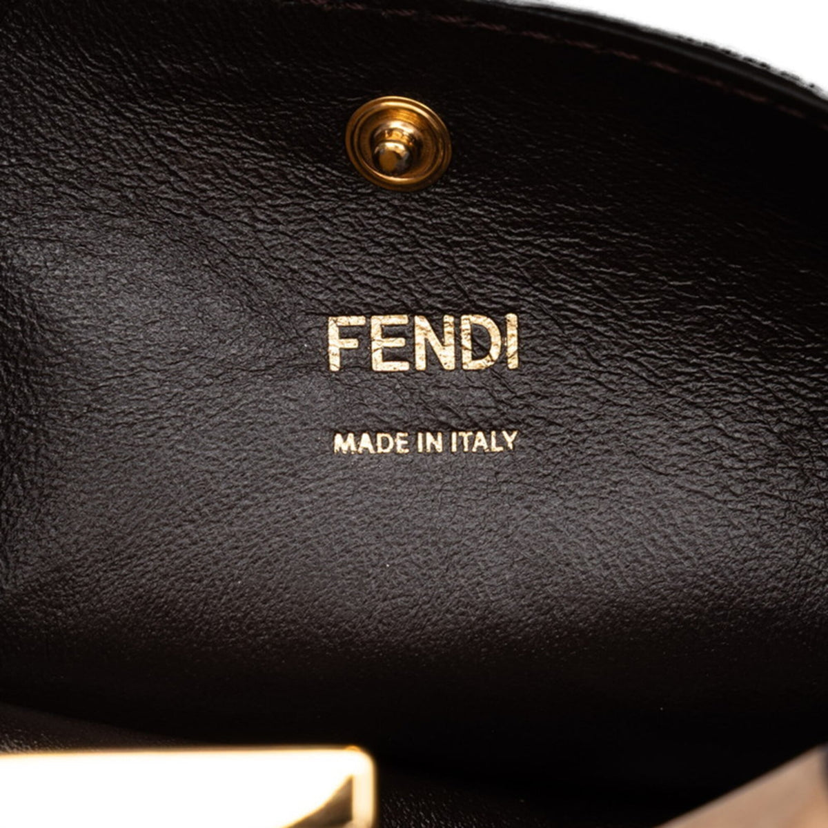 Fendi Dark Brown Leather Handbag Shoulder Bag (Pre-Owned)
