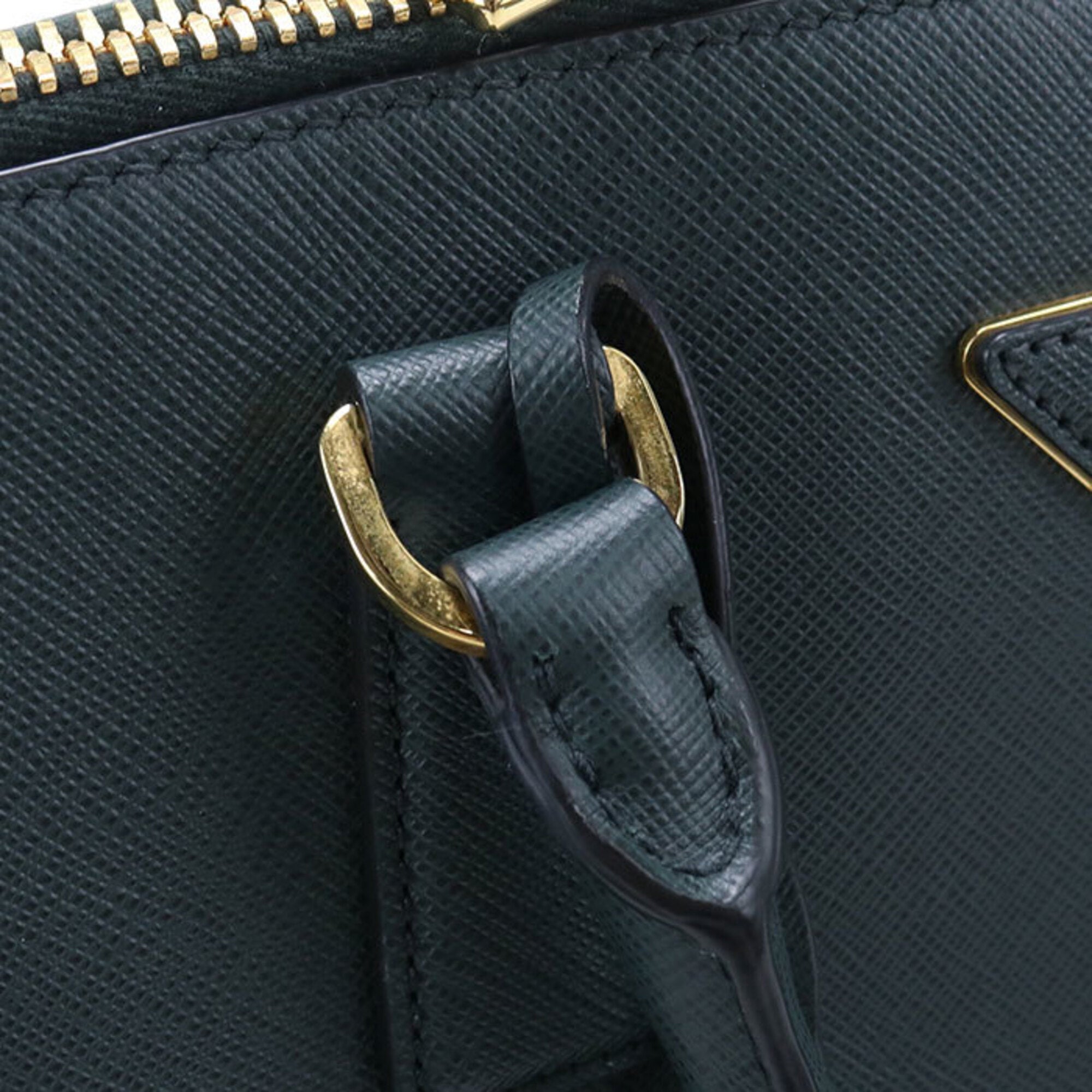 Prada Green Leather Handbag (Pre-Owned)