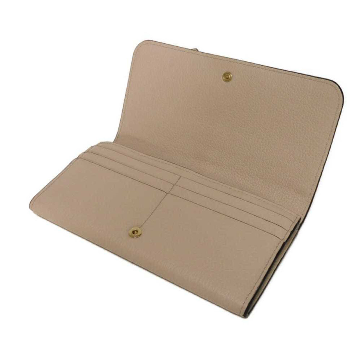 Chloé Gray Leather Long Wallet (Bi-Fold) (Pre-Owned)