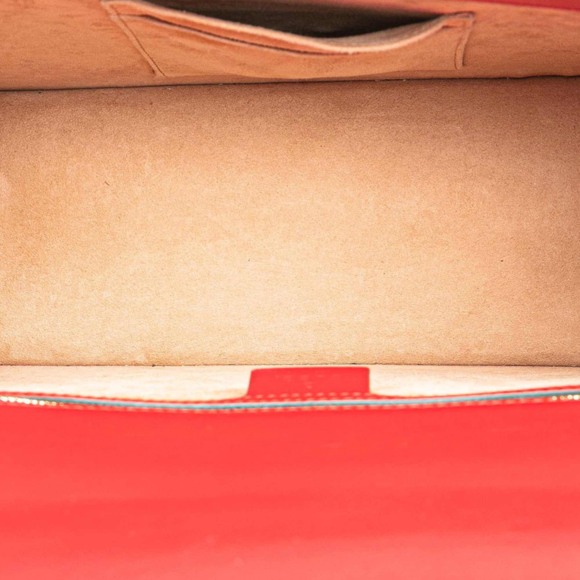 Gucci Sherry Line Red Color Leather Handbag Shoulder Bag (Pre-Owned)