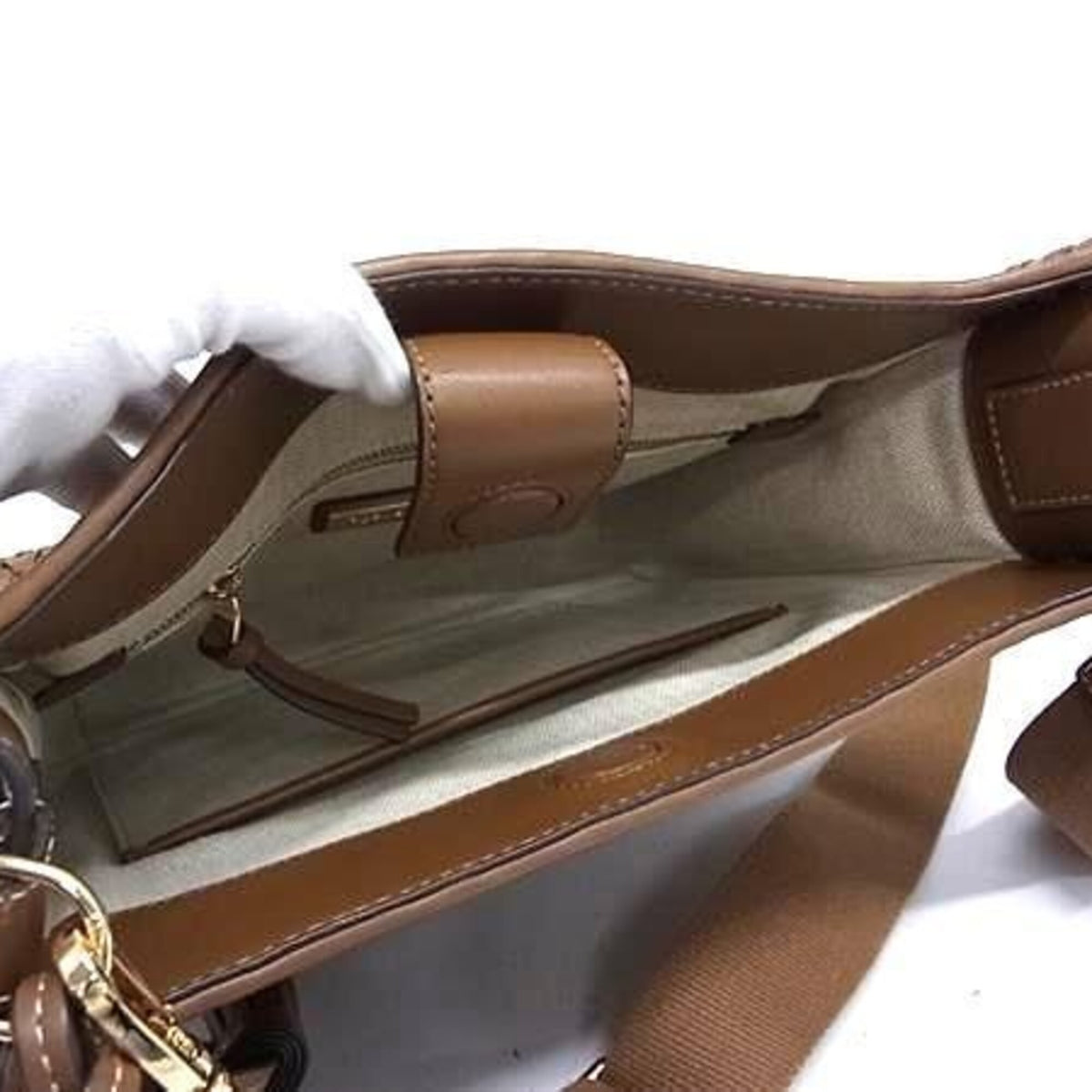 Tory Burch Brown Leather Shoulder Bag (Pre-Owned)
