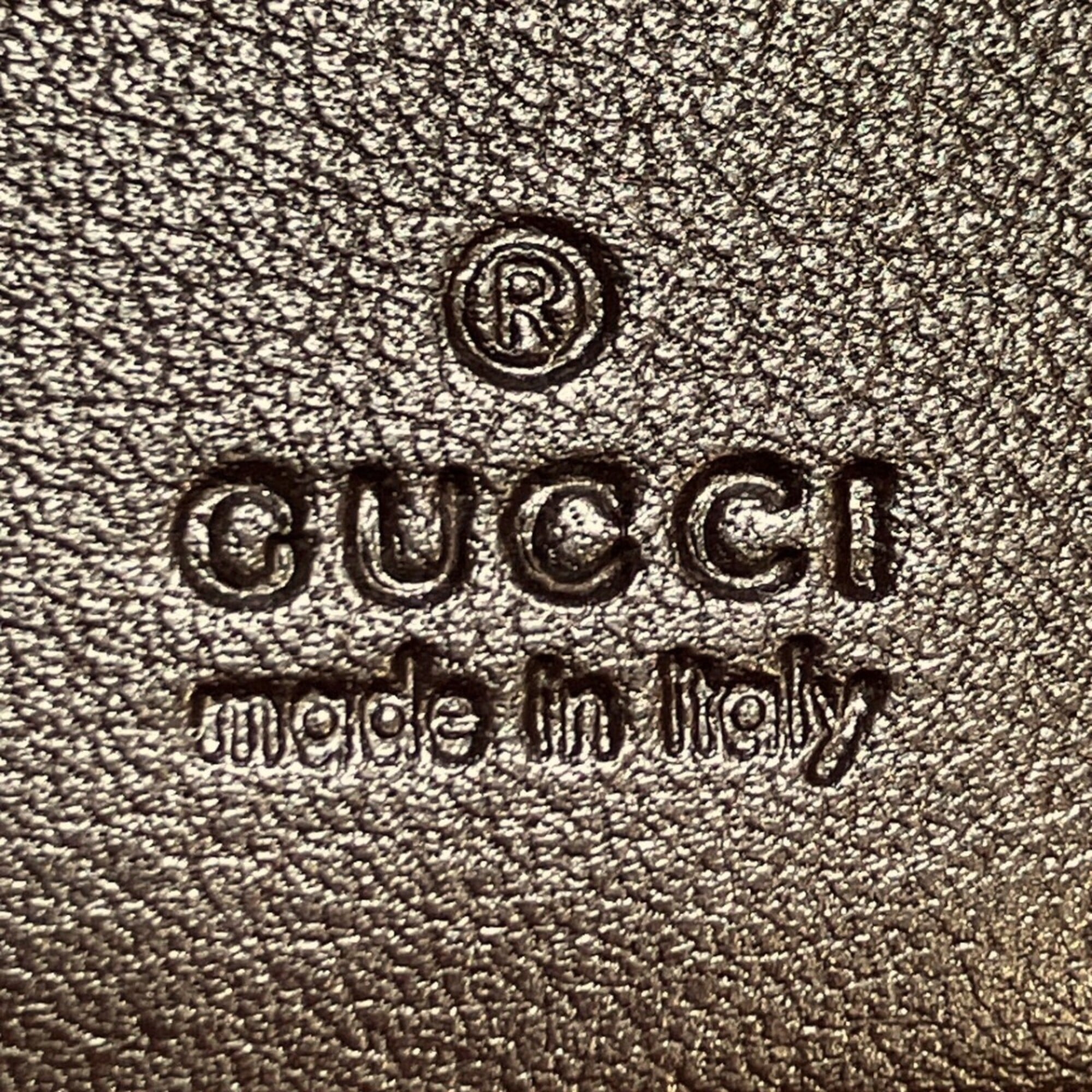 Gucci Brown Nylon Polyester Leather Long Wallet (Bi-Fold) (Pre-Owned)