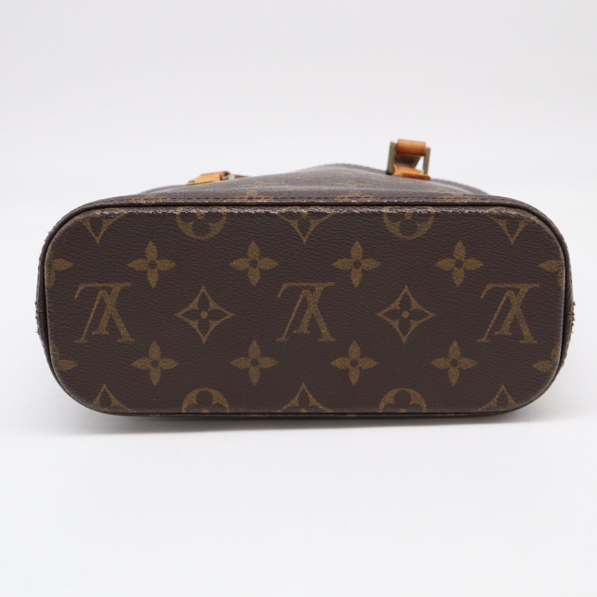 Louis Vuitton Monogram Beige Brown Coated Canvas Leather Handbag (Pre-Owned)