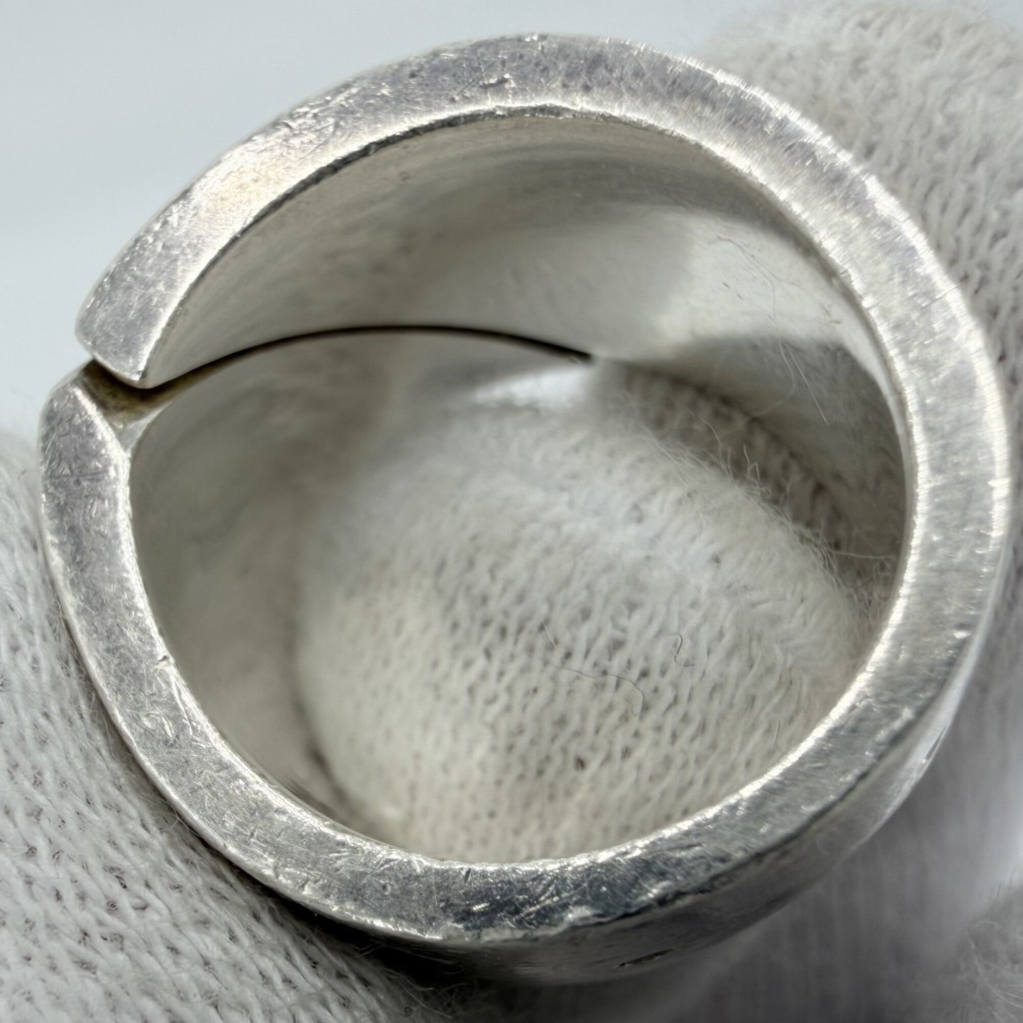 Hermes Silver 925 Band Ring (Pre-Owned)