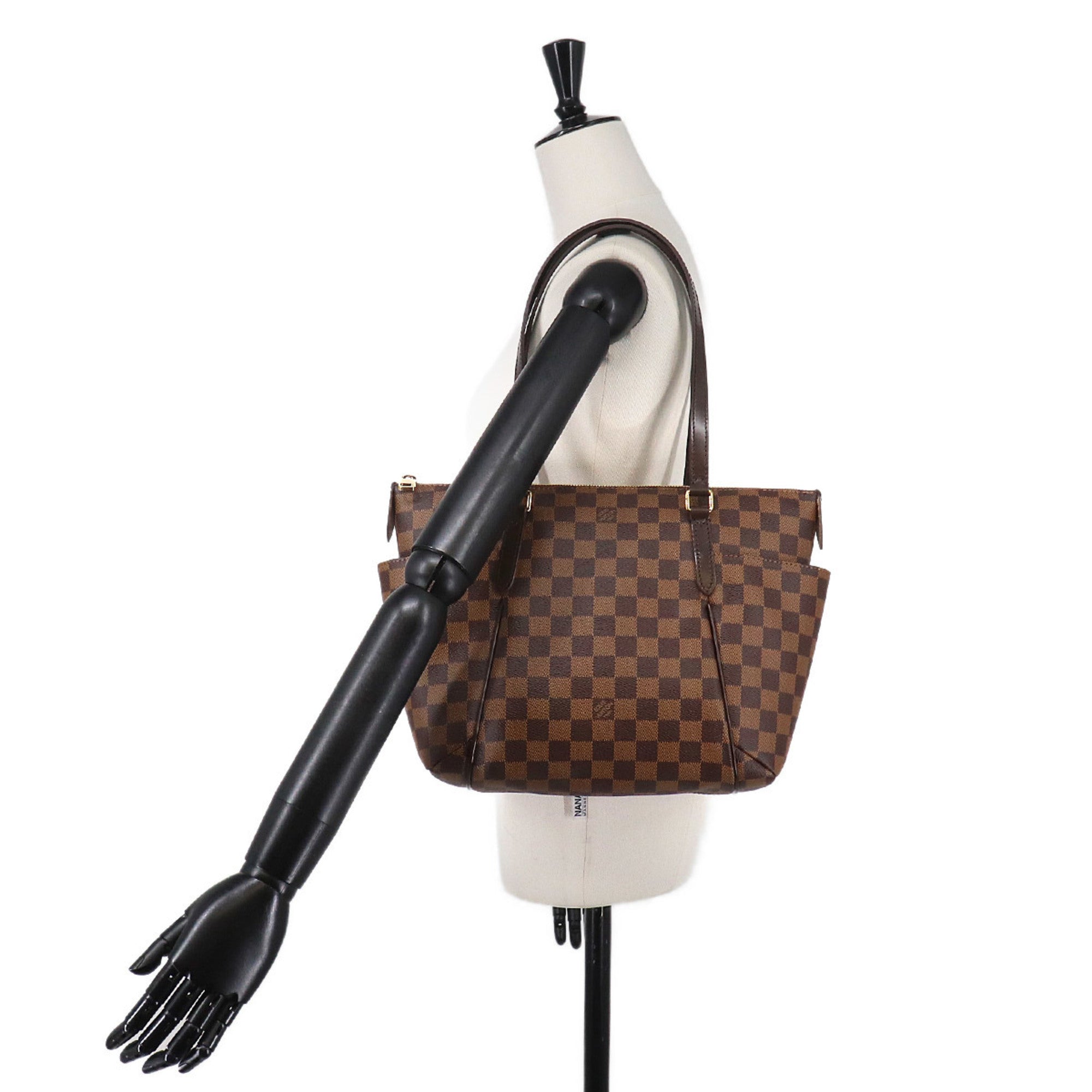 Louis Vuitton Brown Damier Canvas Ebene Damier Canvas Handbag Tote Bag (Pre-Owned)
