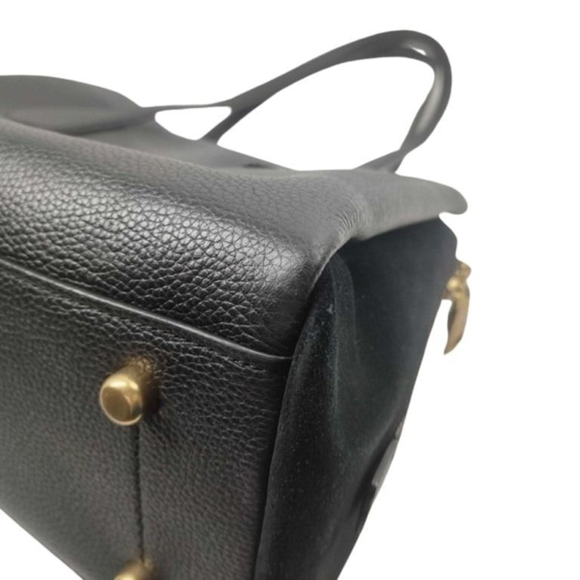 Coach Black Leather Handbag Tote Bag (Pre-Owned)