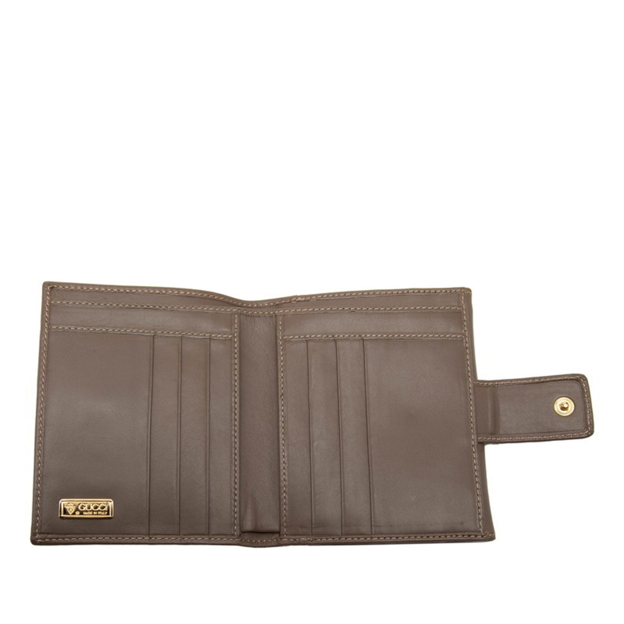 Gucci Black Brown Leather Wallet (Bi-Fold) (Pre-Owned)