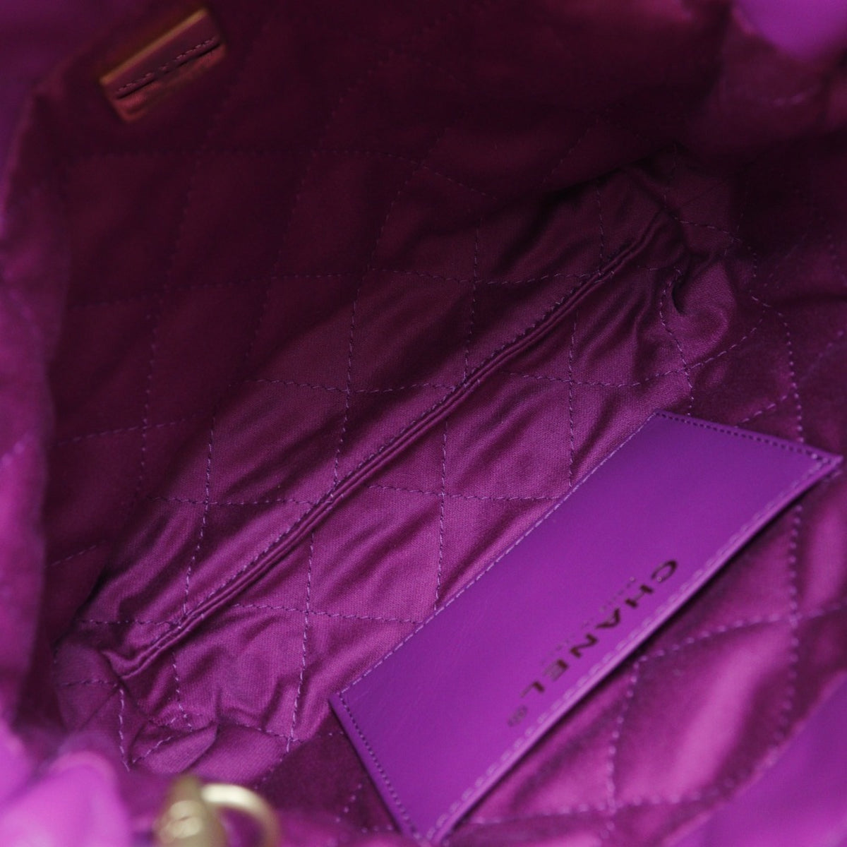 Chanel Purple Leather Handbag Shoulder Bag (Pre-Owned)