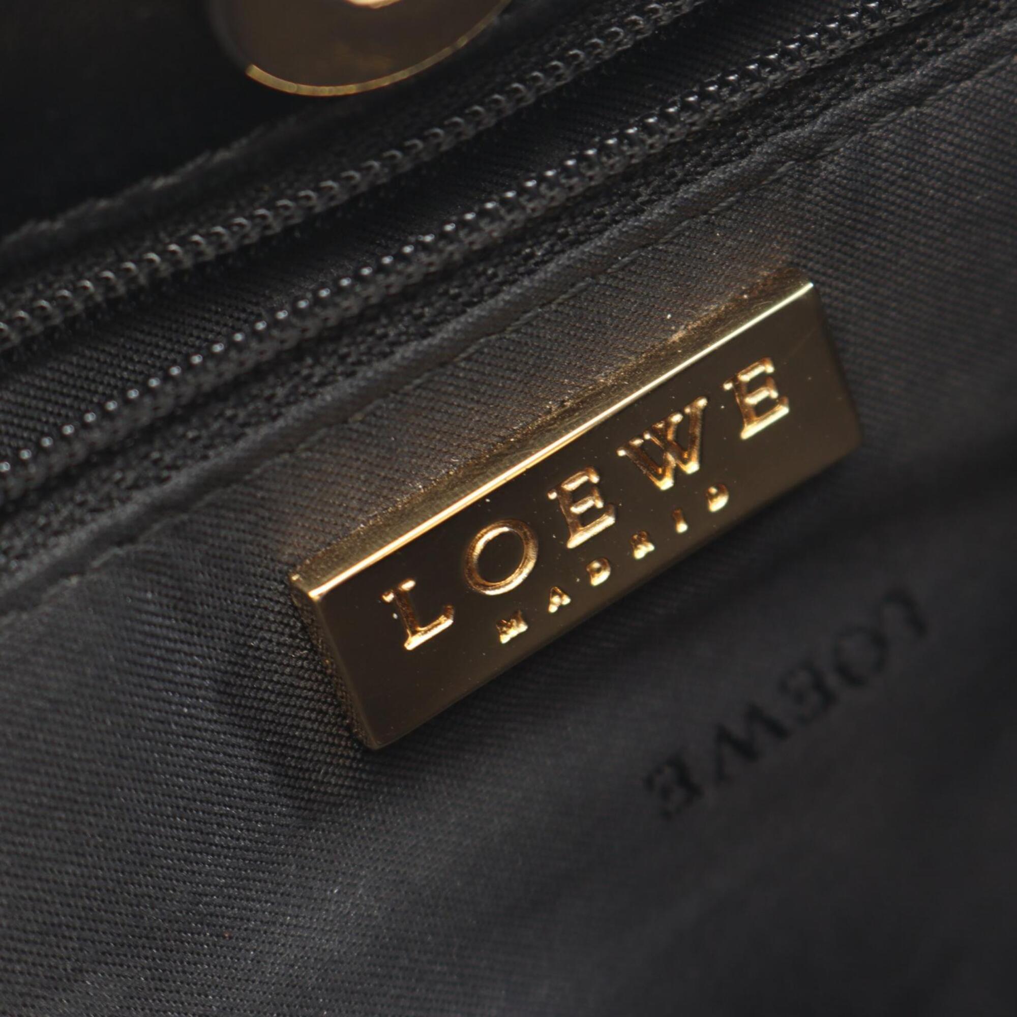 Loewe Black Leather Handbag Shoulder Bag (Pre-Owned)
