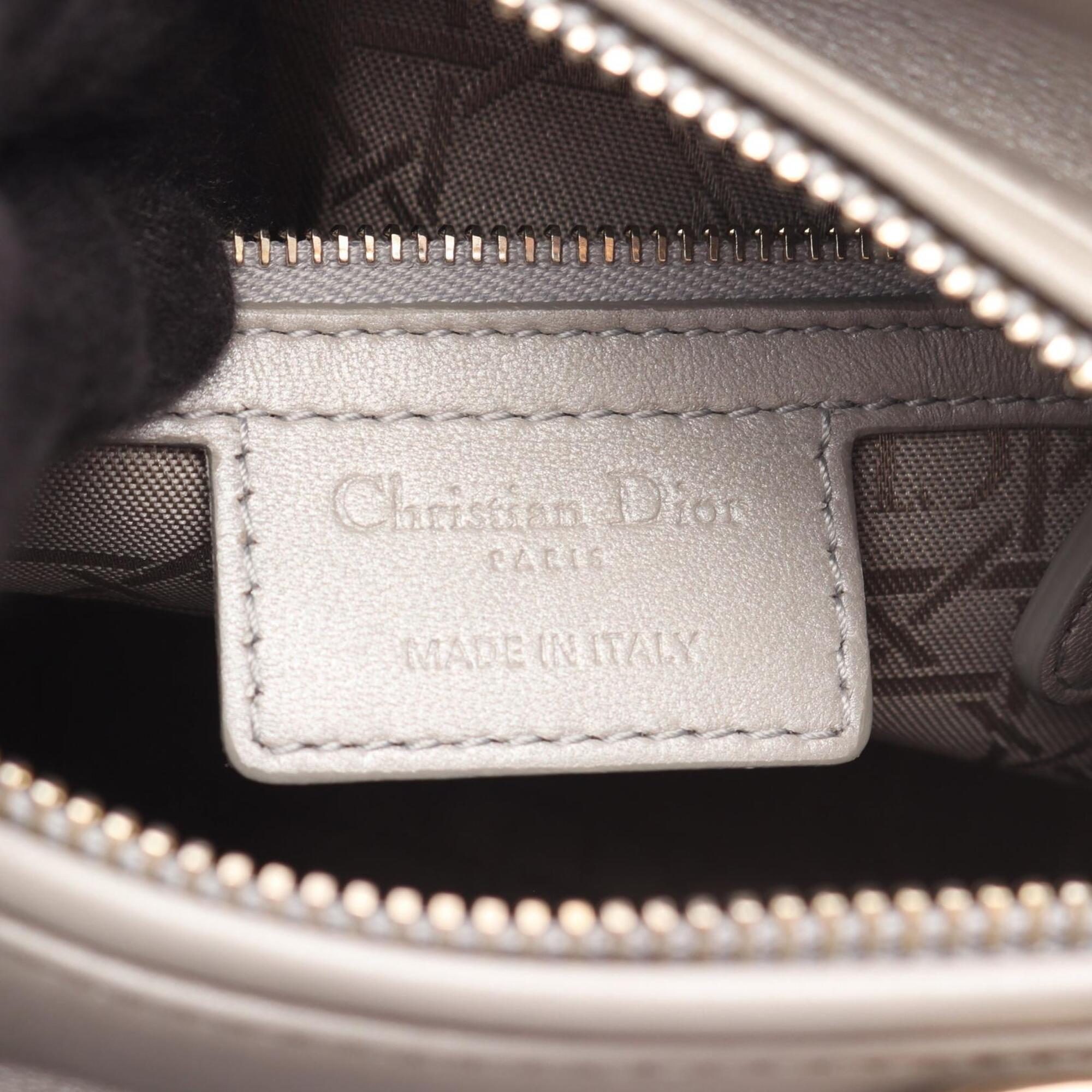 Christian Dior Gray Leather Handbag (Pre-Owned)