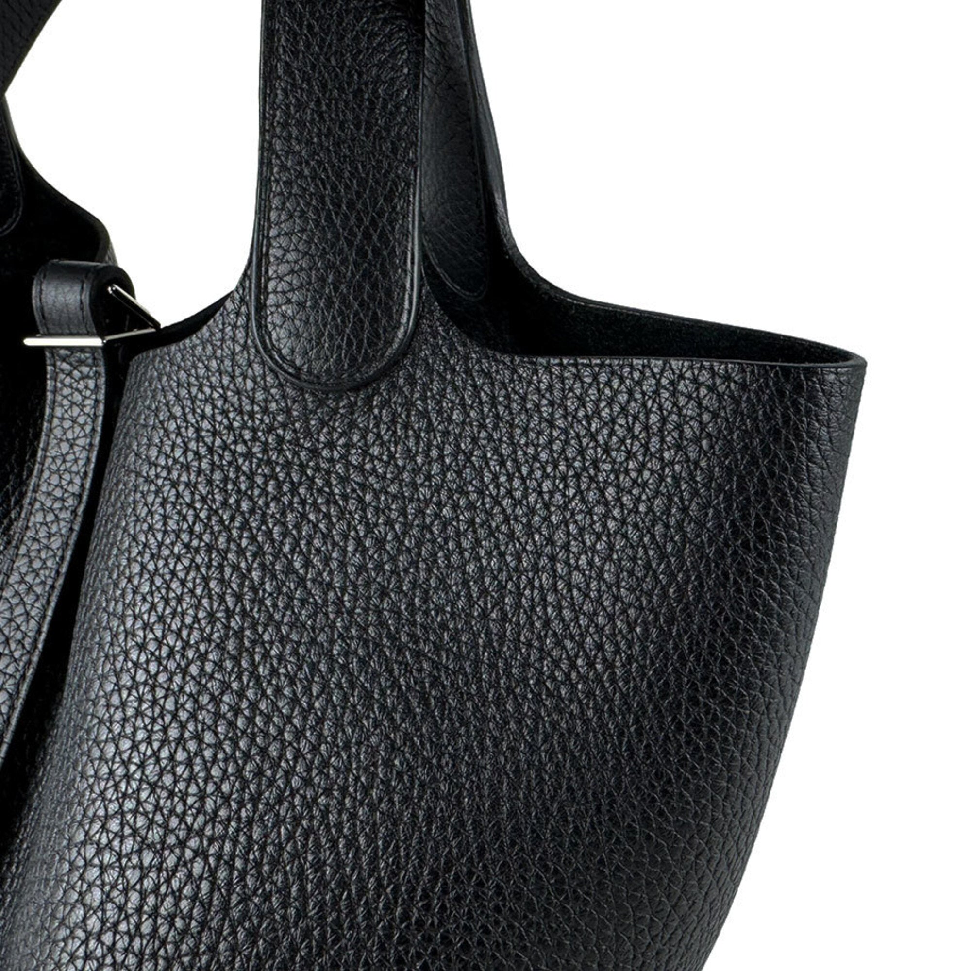 Hermes Black Taurillon Clemence Leather Handbag (Pre-Owned)