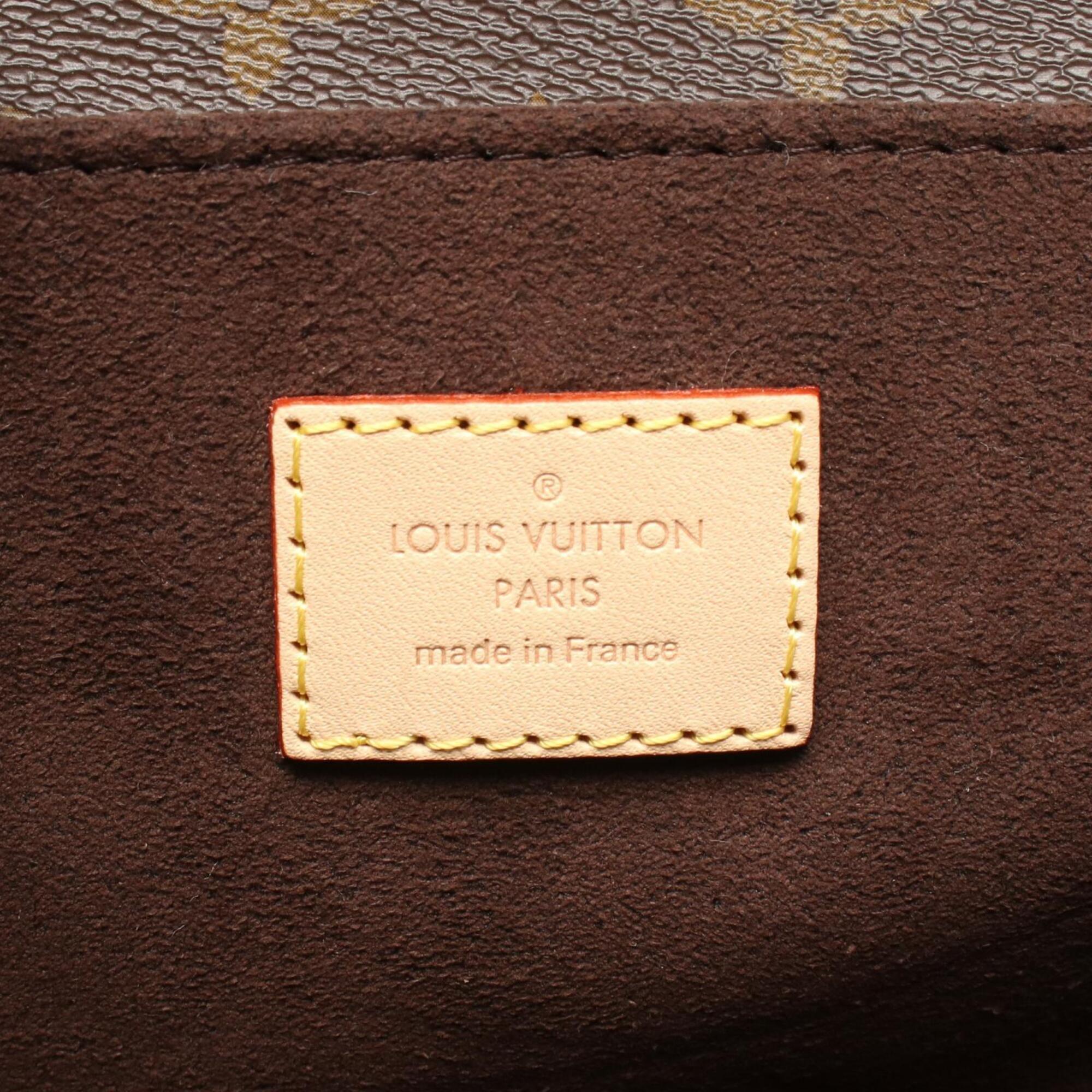 Louis Vuitton Brown Monogram Coated Canvas Leather Handbag Pochette (Pre-Owned)