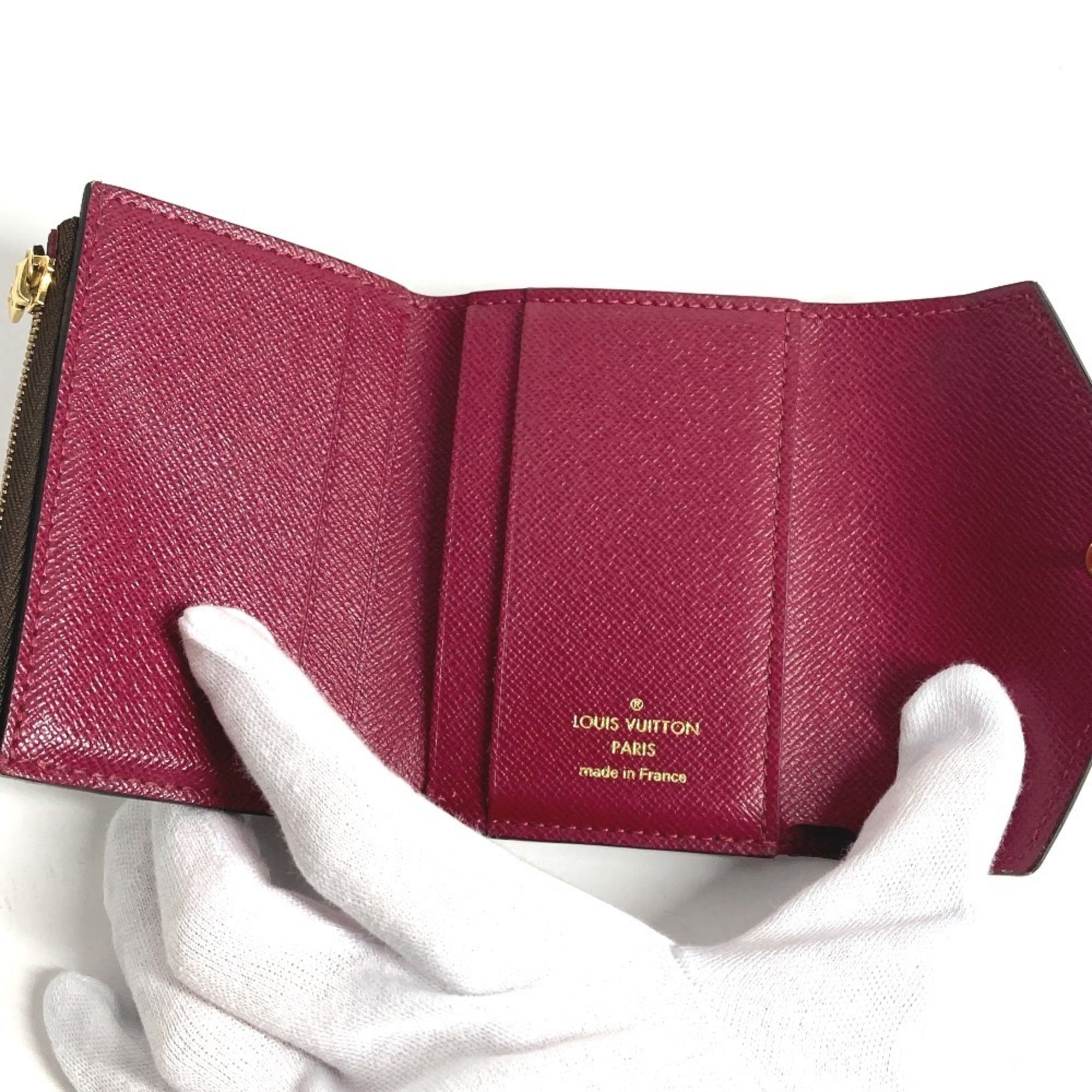 Louis Vuitton Brown Monogram Wallet (Tri-Fold) (Pre-Owned)