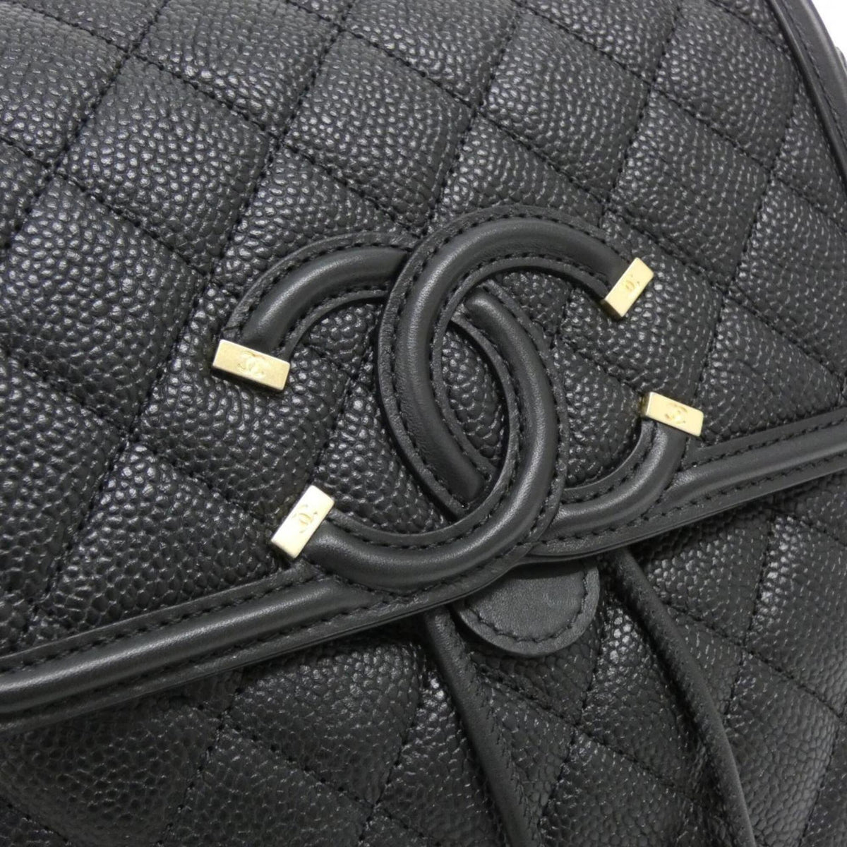 Chanel Black Grained Calfskin Backpack (Pre-Owned)