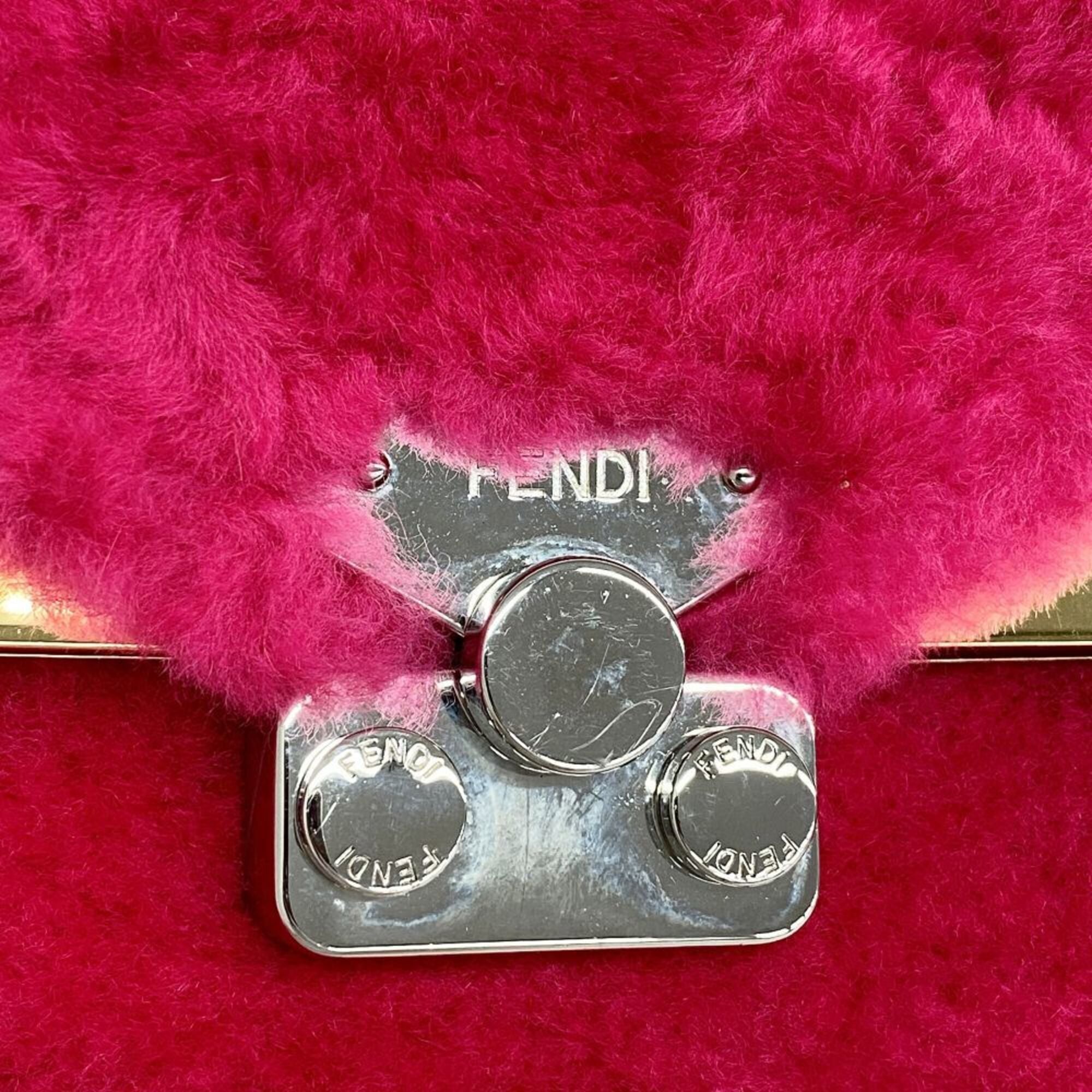 Fendi Pink Fur Shoulder Bag (Pre-Owned)